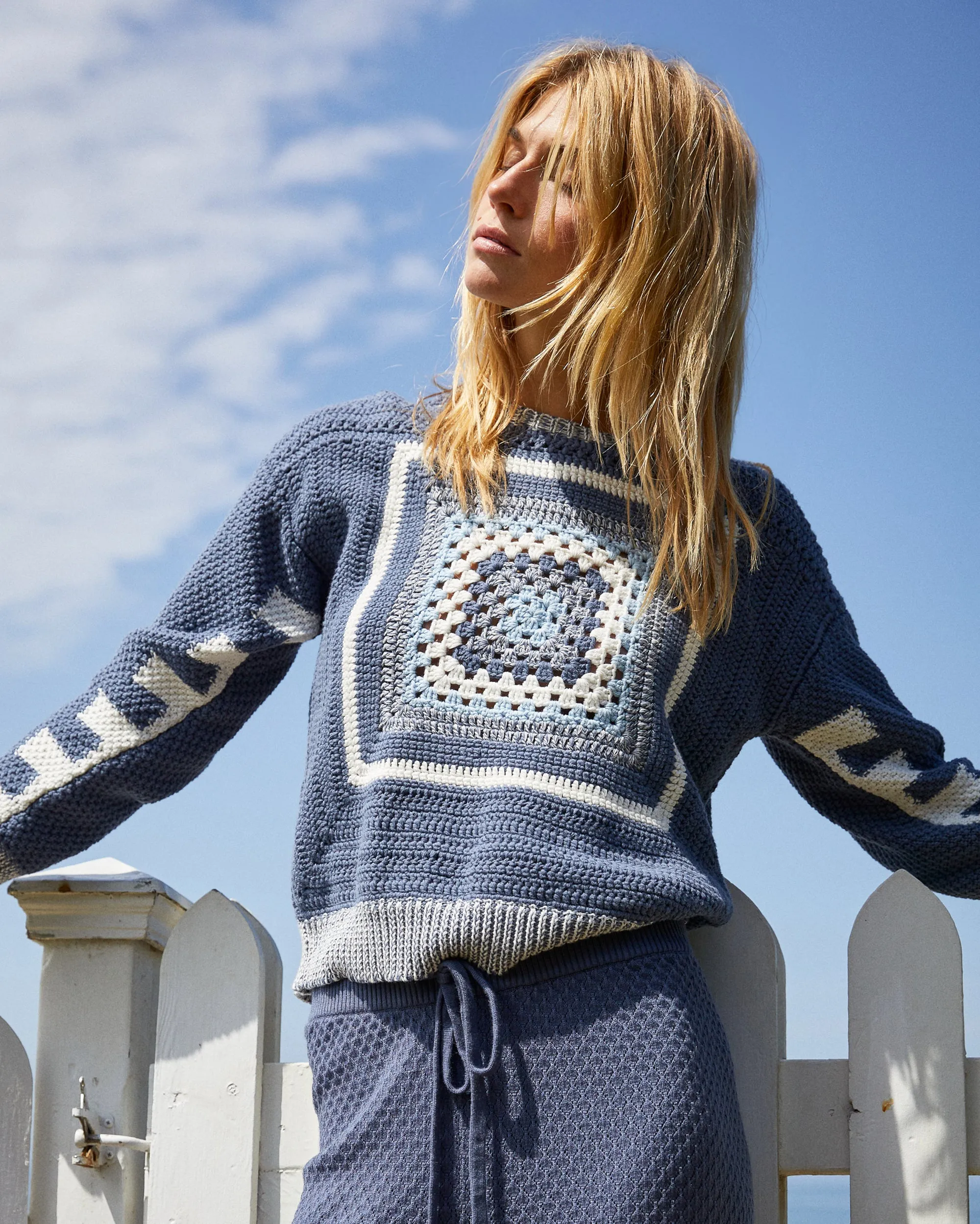 Crochet Pullover Sweater Premium Casual Premium Office