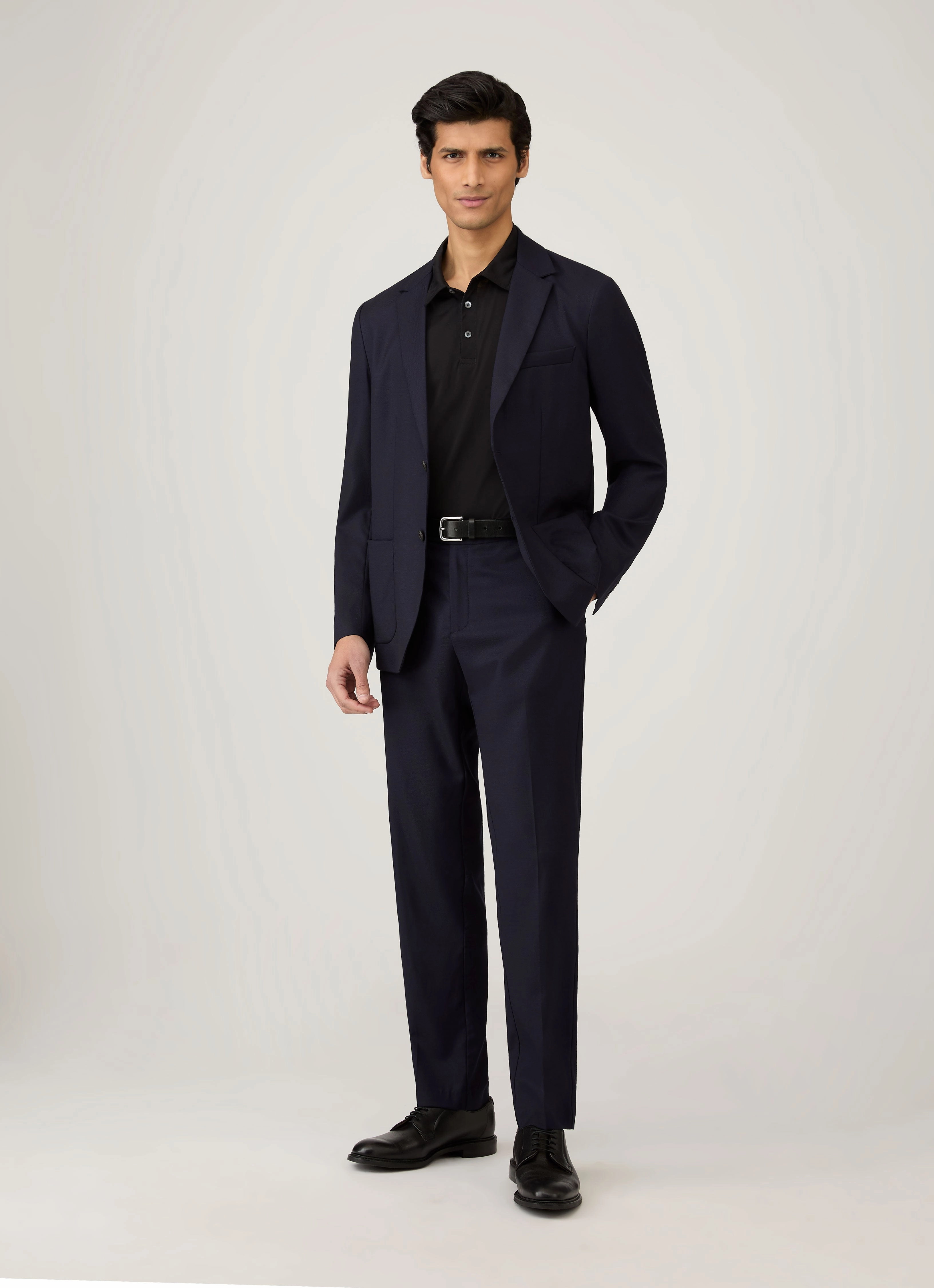 Stylish Apparel Men's Jersey Classic Polo Shirt in Black