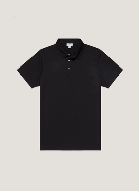 Men's Jersey Classic Polo Shirt in Black Stylish and minimalistic design