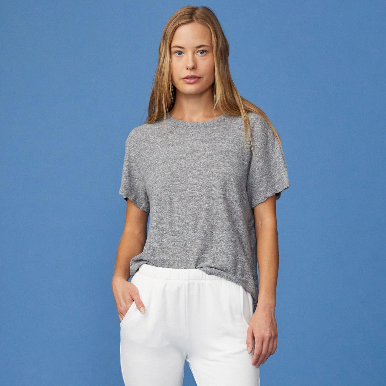 Textured Tri-Blend Vintage Crew Relaxed Comfort Summer Comfort