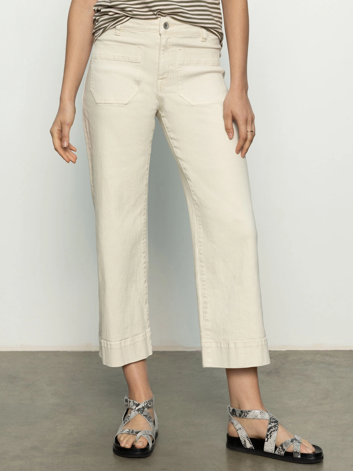 Stylish Cut The Marine Standard Rise Denim Pant French Vanilla