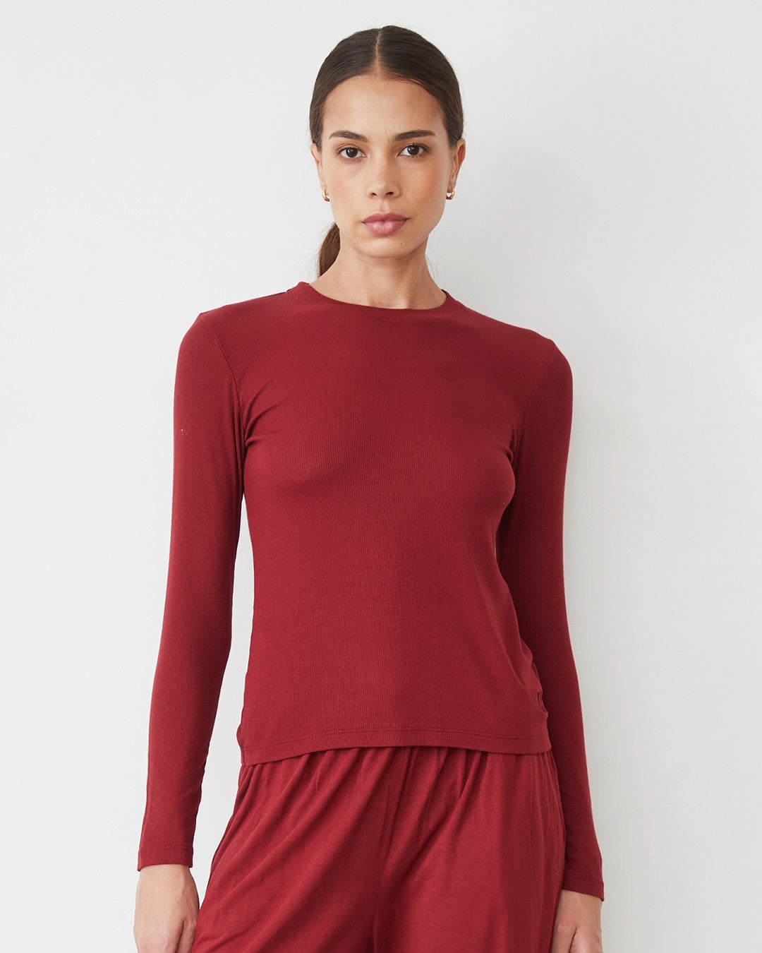 Supimafine Rib Long Sleeve Crew Refined Athlete