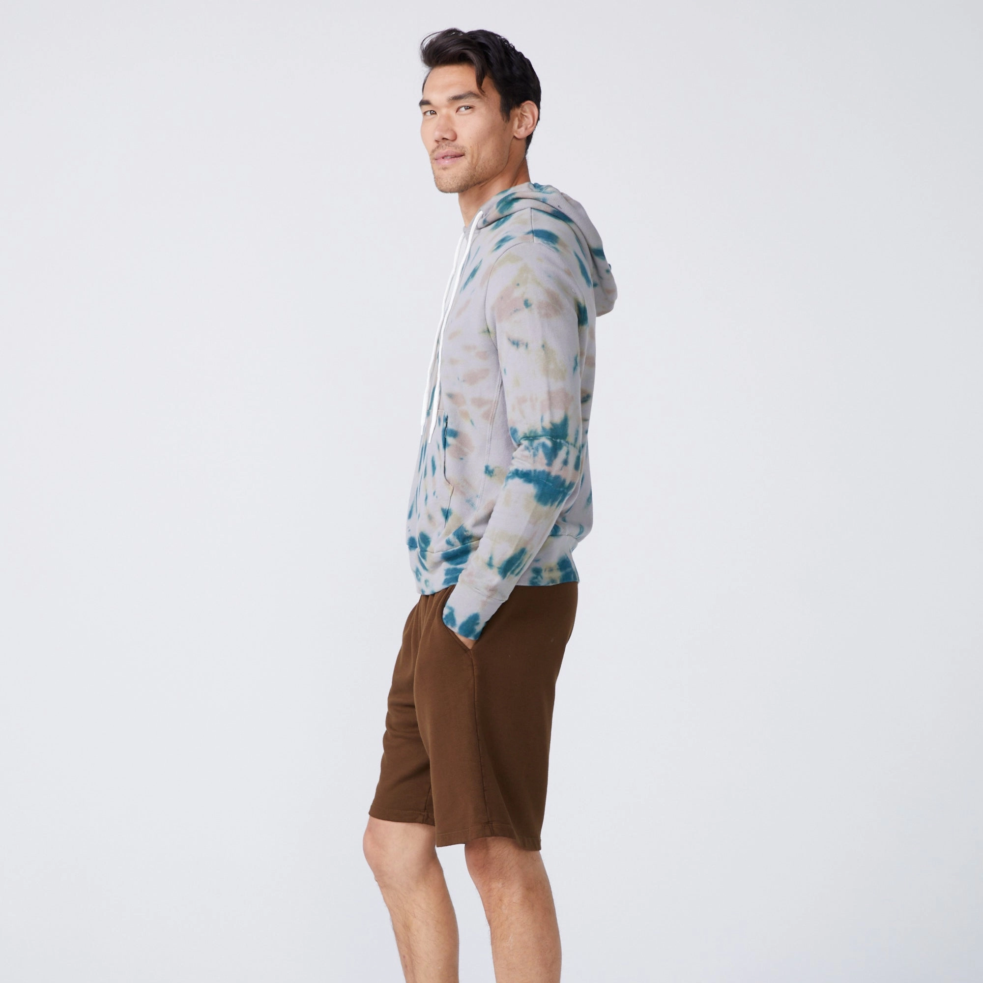 Stylish Vibe Chic Kaleidoscope Tie Dye Slouchy Pullover Hoody