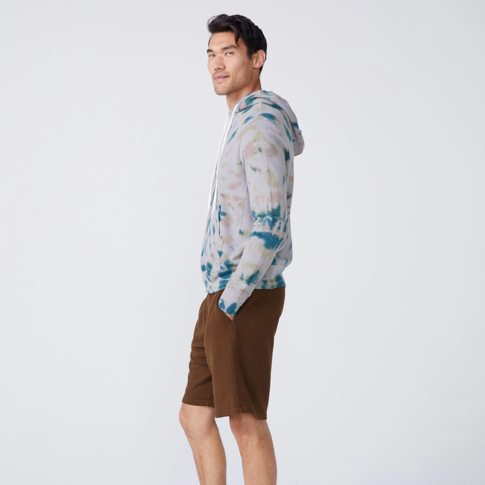 Stylish Vibe Chic Kaleidoscope Tie Dye Slouchy Pullover Hoody