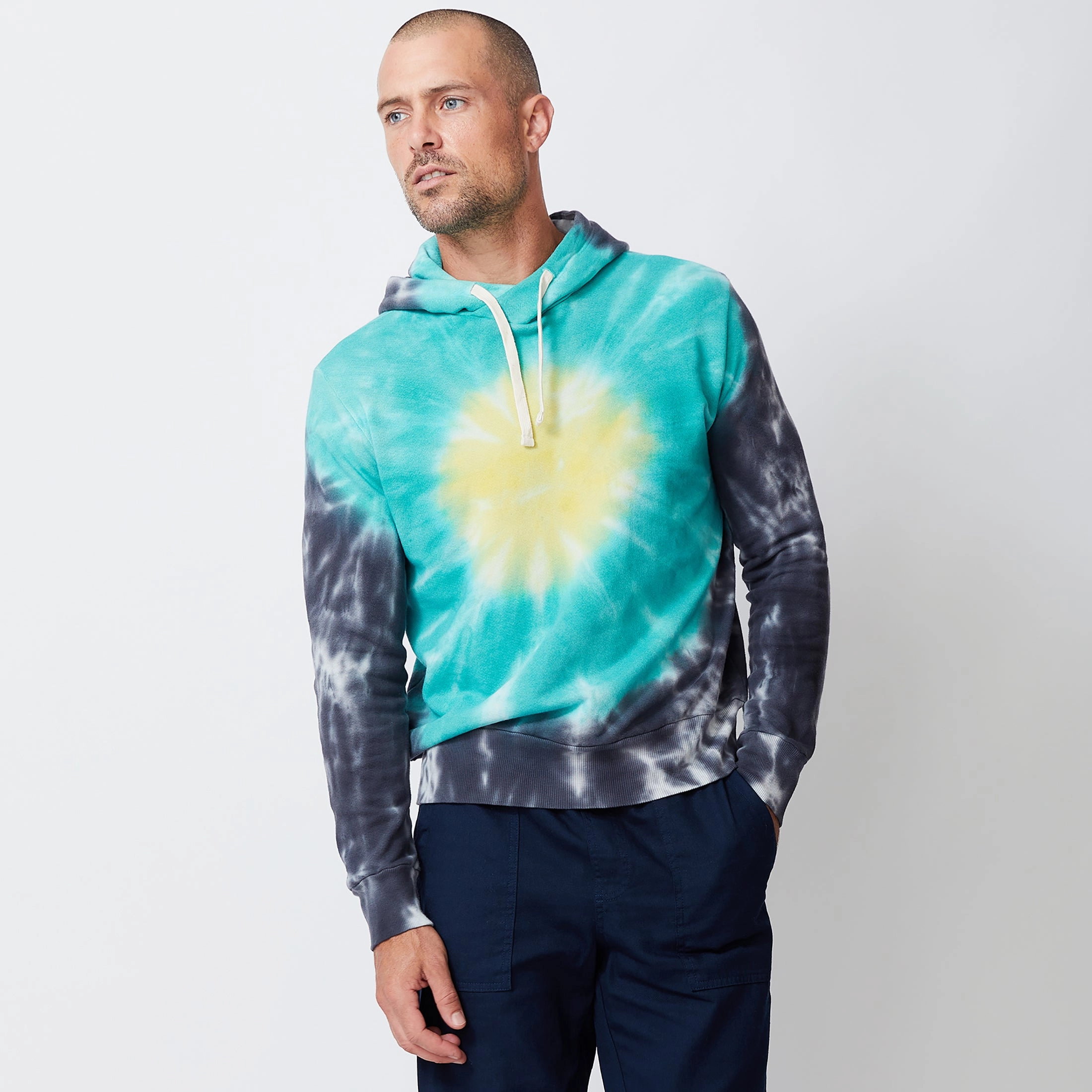 Sunburst Tie Dye Pullover Hoody Modern Style