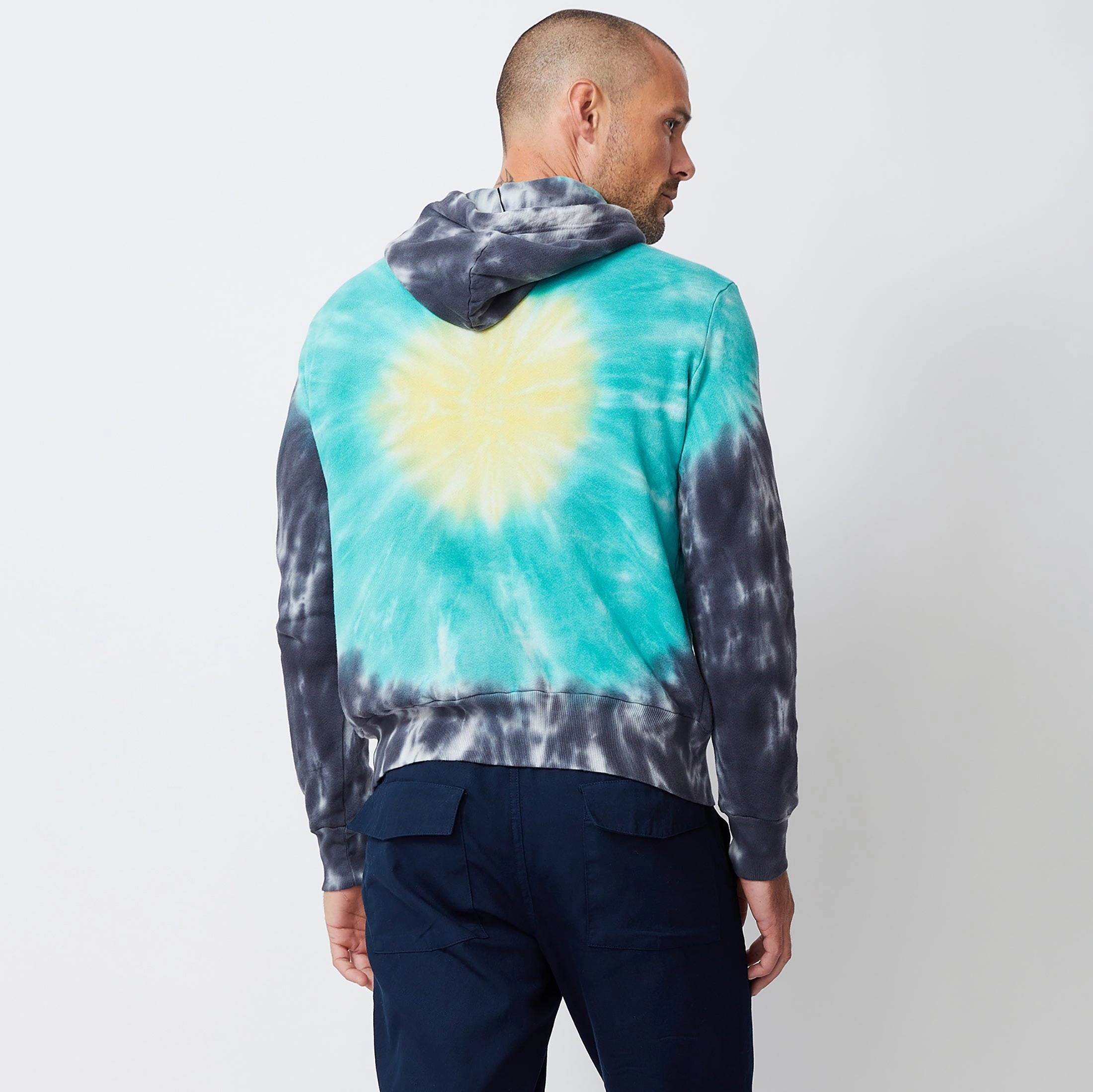 Sunburst Tie Dye Pullover Hoody Modern Style