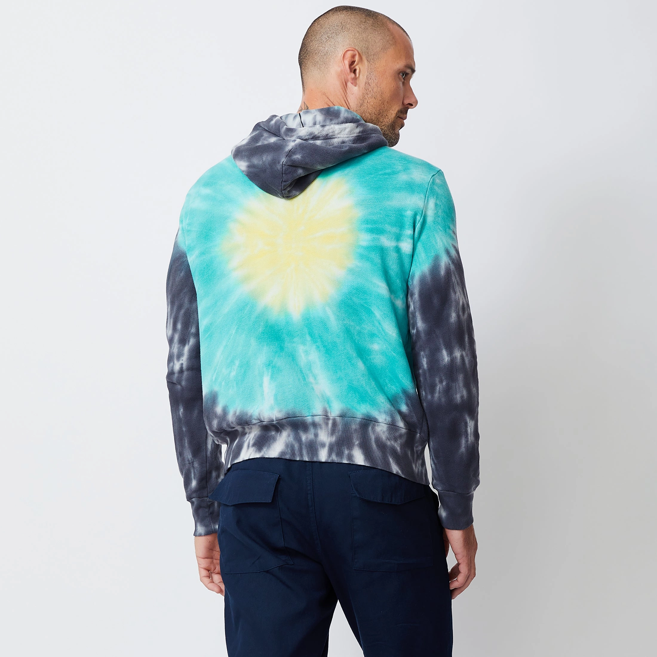 Sunburst Tie Dye Pullover Hoody Modern Style