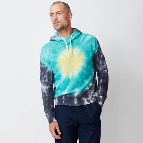 Stylish Street Low Rise Sunburst Tie Dye Pullover Hoody