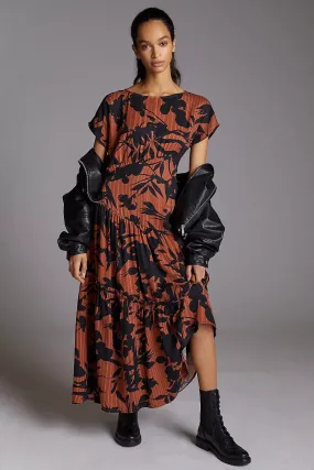 lightweight layering Feather Glow Floral Maxi Dress