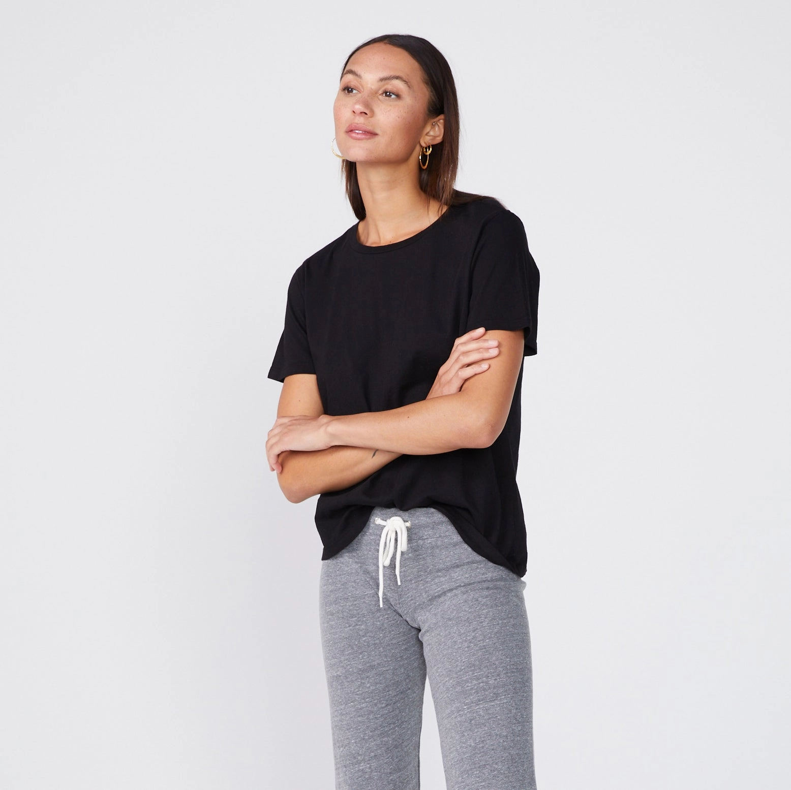 Super Fine Jersey Oversized Crew Neck Tee Sleek Comfort