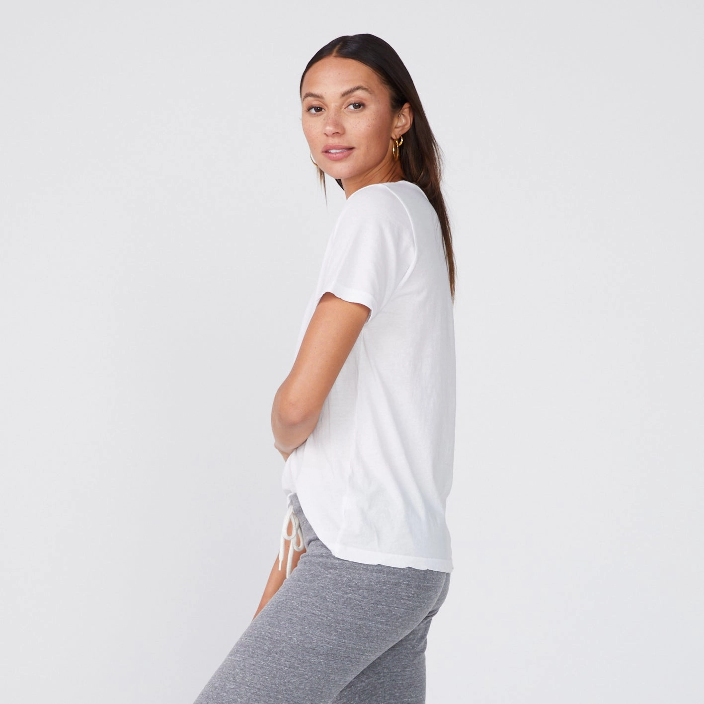 Super Fine Jersey Oversized Crew Neck Tee Stretch fit