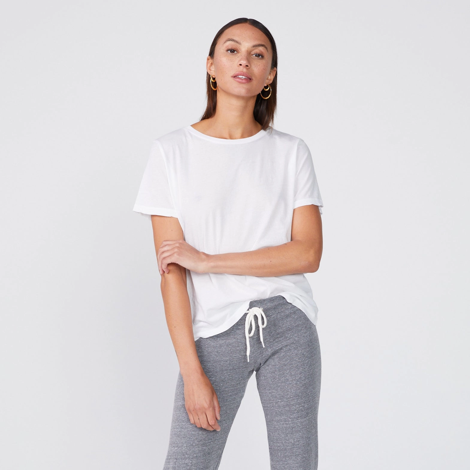 Super Fine Jersey Oversized Crew Neck Tee Stretch fit