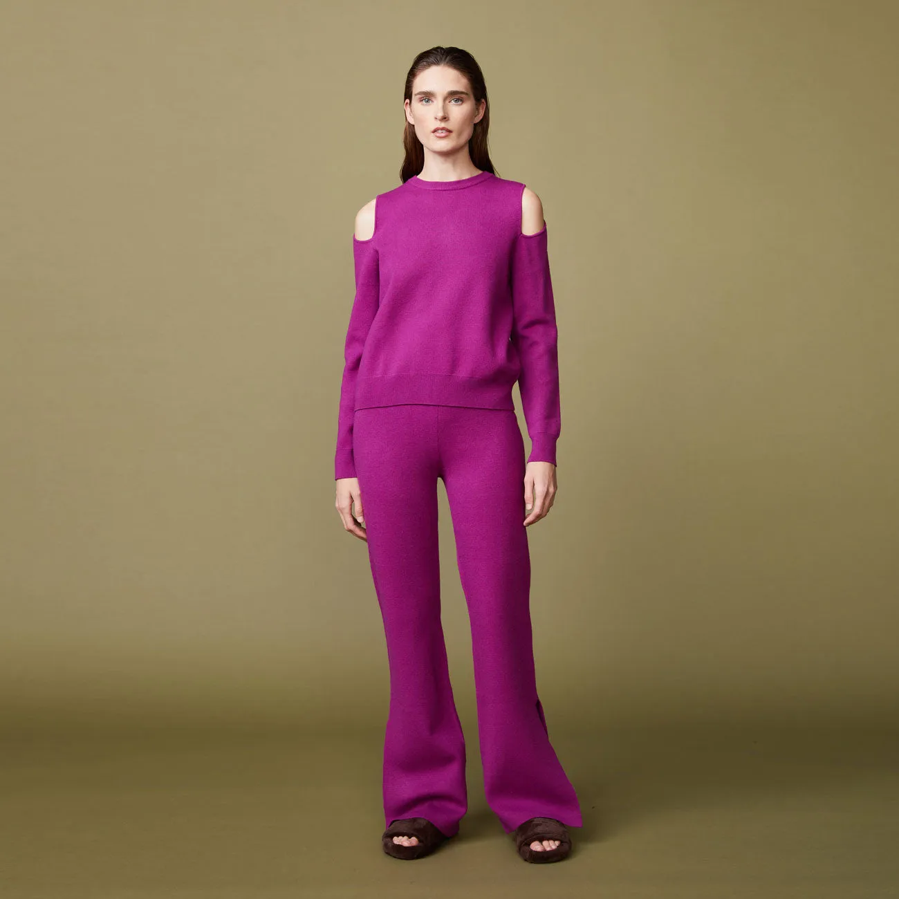 Supersoft Sweater Knit Cut Out Sweatshirt Versatile Cut