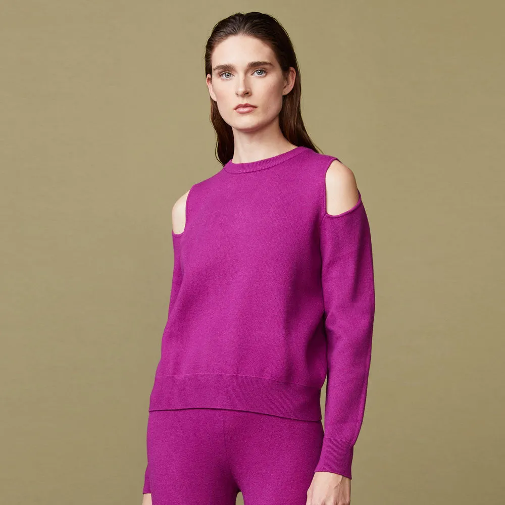 Supersoft Sweater Knit Cut Out Sweatshirt Sharp Visitor