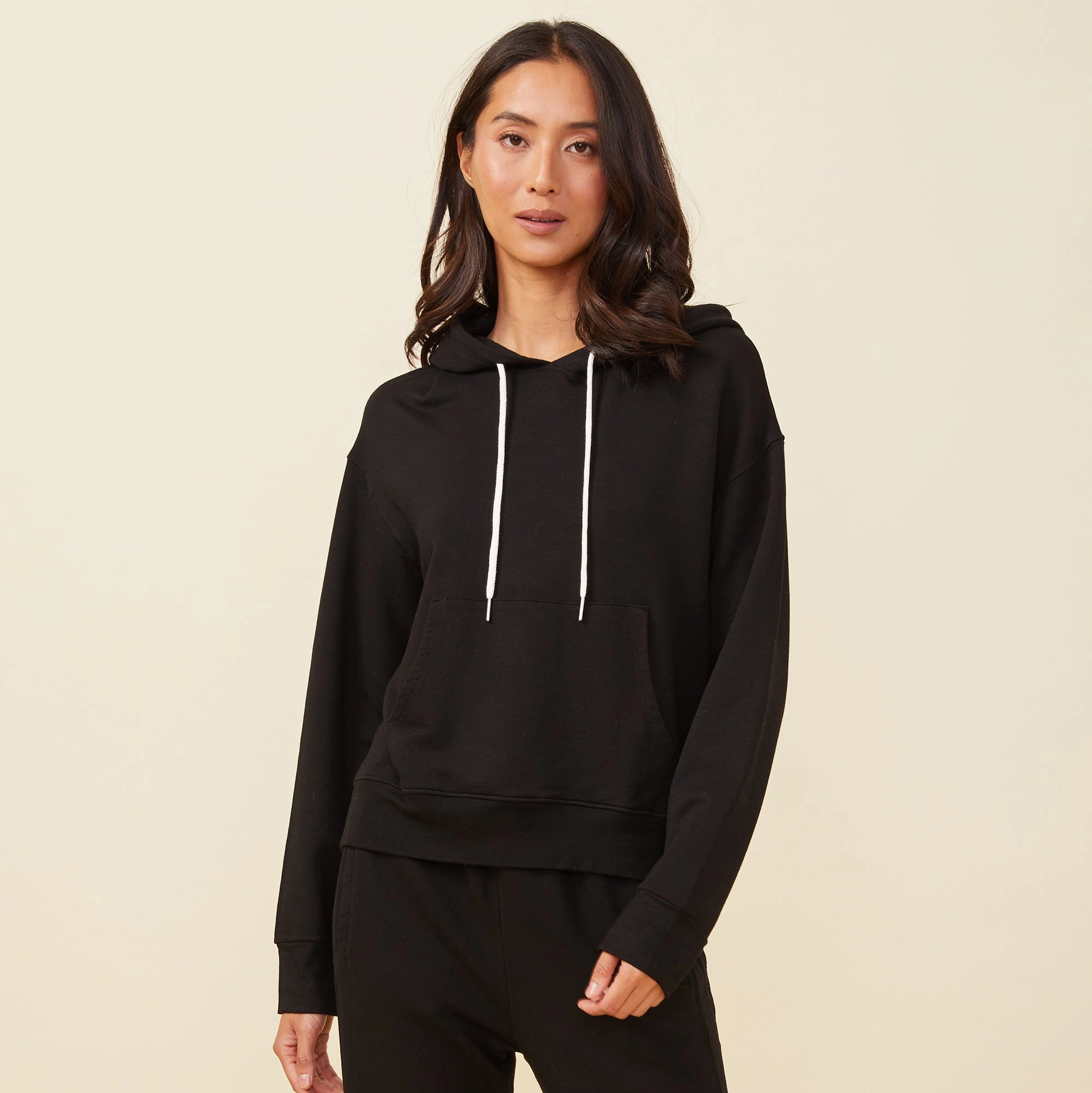 Supersoft Fleece Drawcord Hoody Comfortable lounging piece Practical warm layer