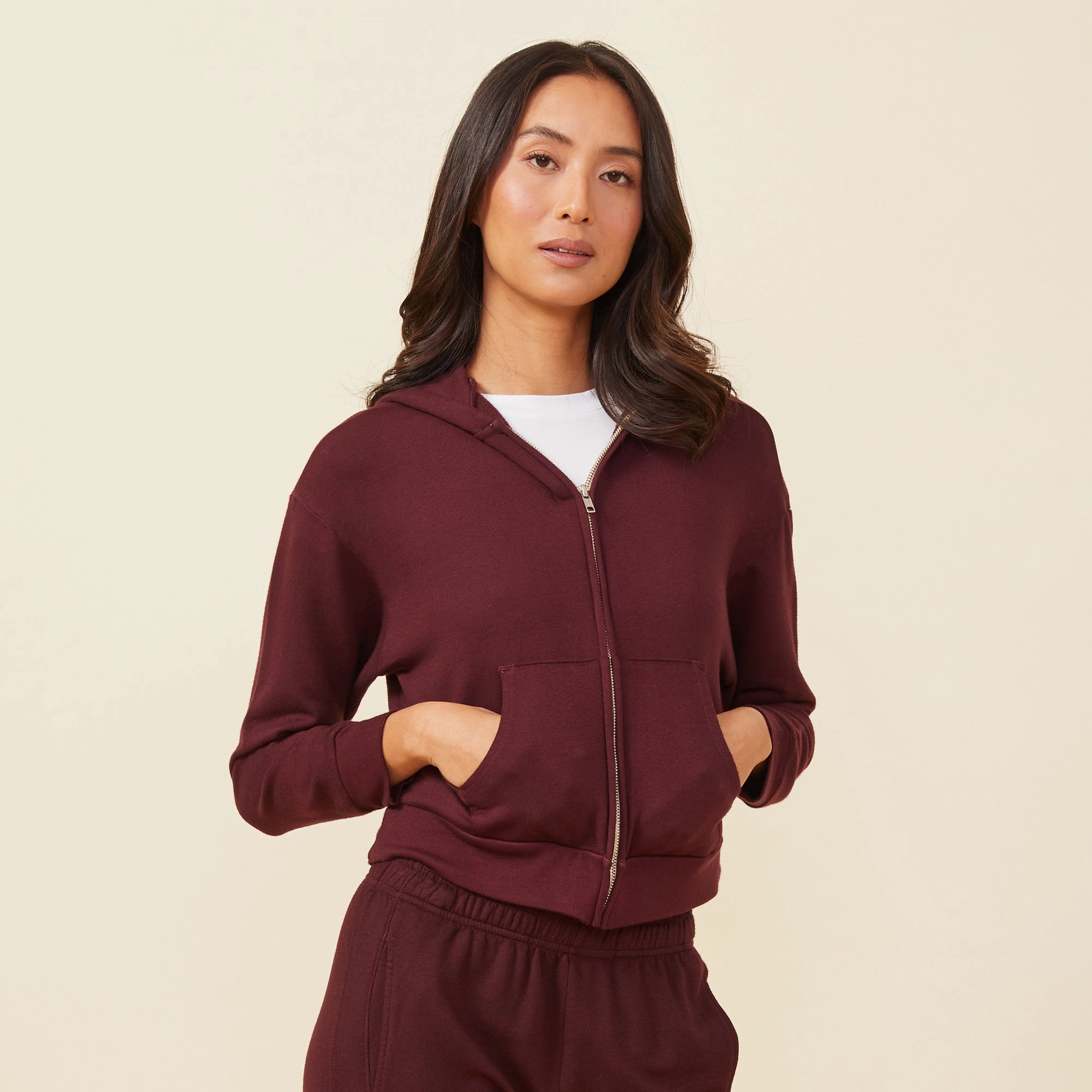 Supersoft Fleece Girlfriend Zip Up Hoody Sleek Look