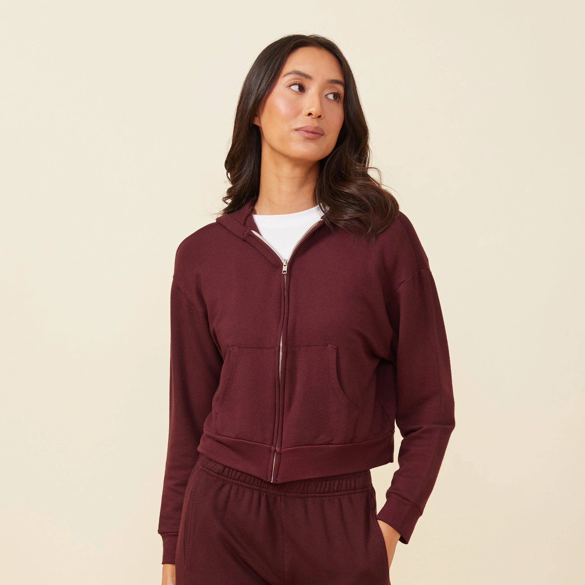 Supersoft Fleece Girlfriend Zip Up Hoody Sleek Look