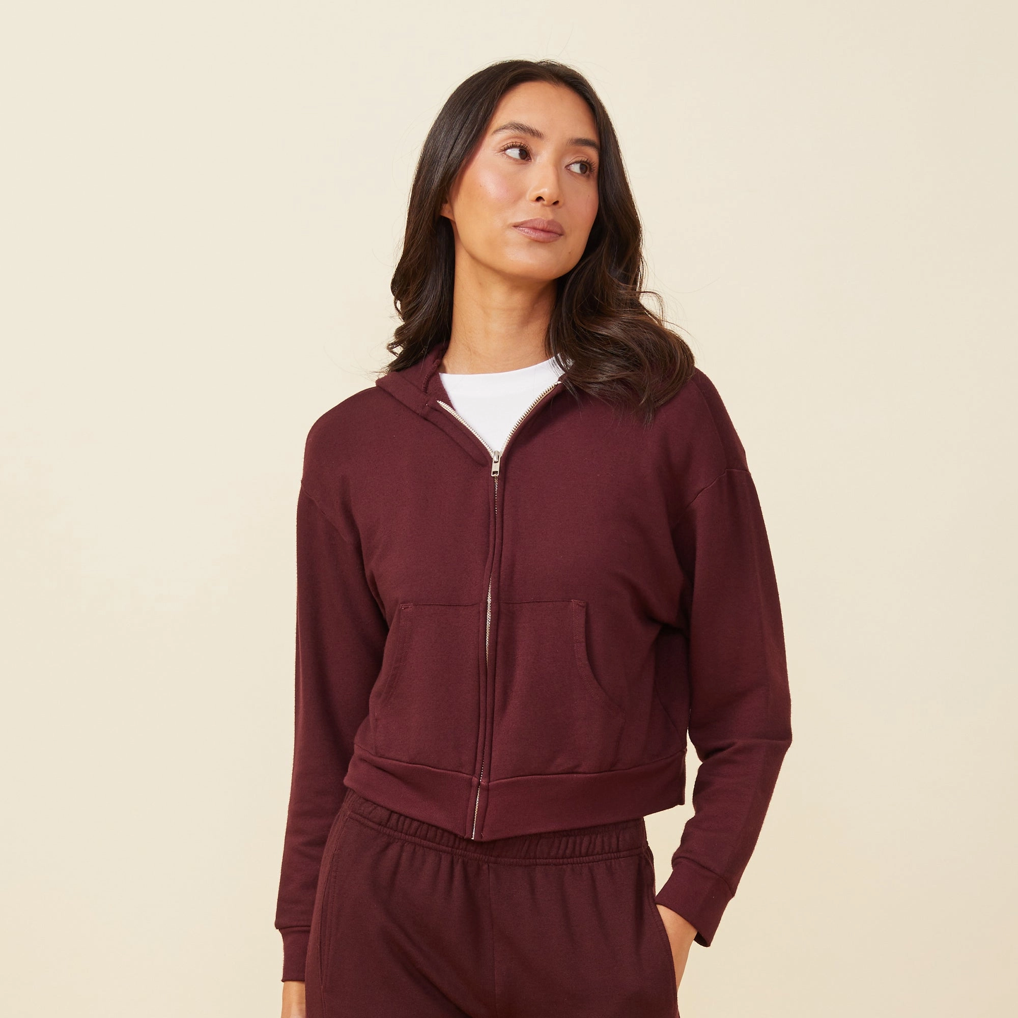 Supersoft Fleece Girlfriend Zip Up Hoody Sleek Look