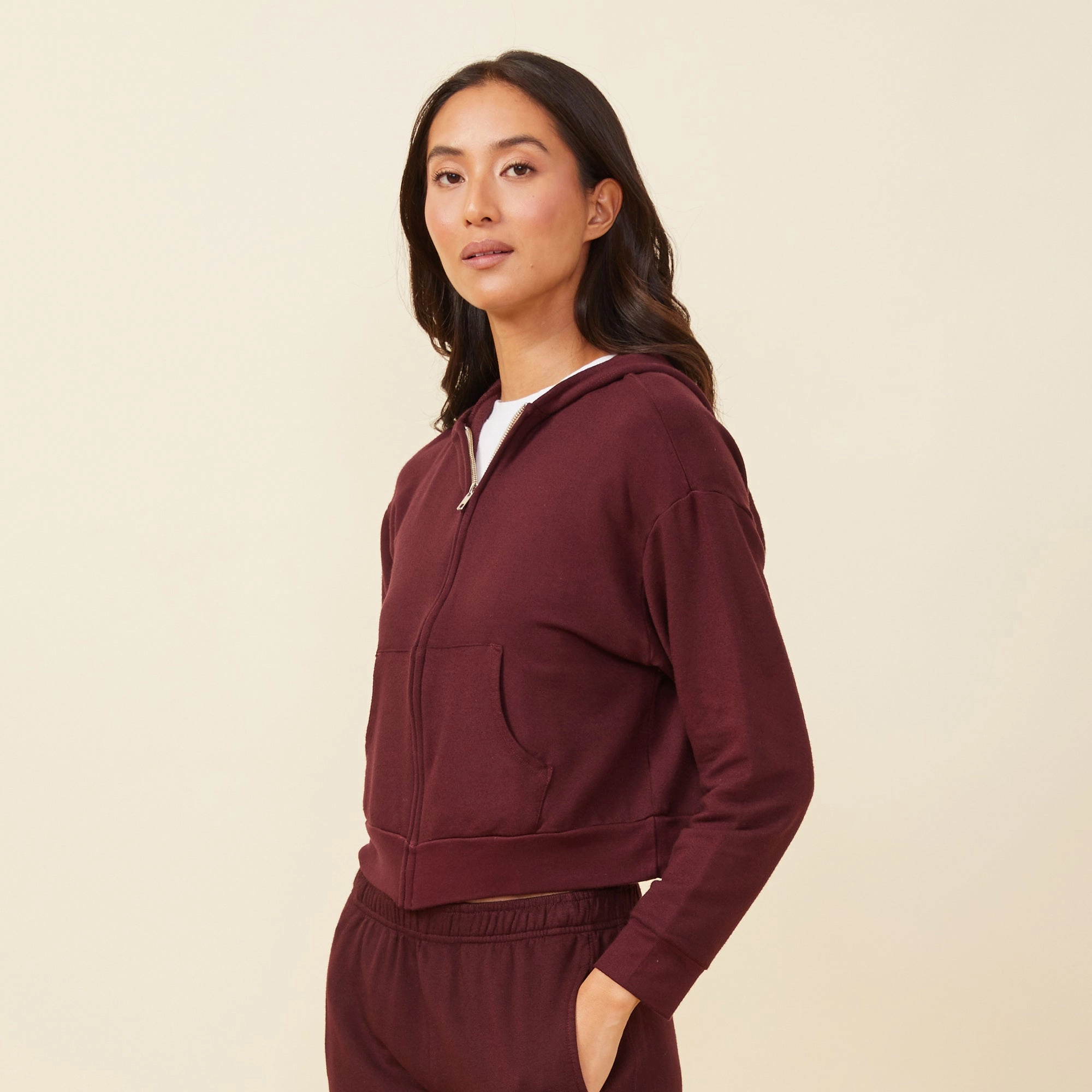 Supersoft Fleece Girlfriend Zip Up Hoody Sleek Look