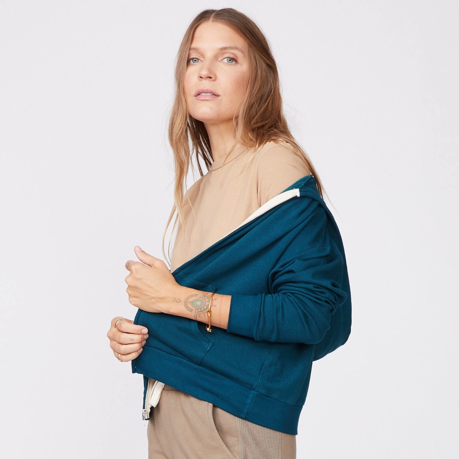 Supersoft Fleece Girlfriend Zip Up Hoody Smart Trend