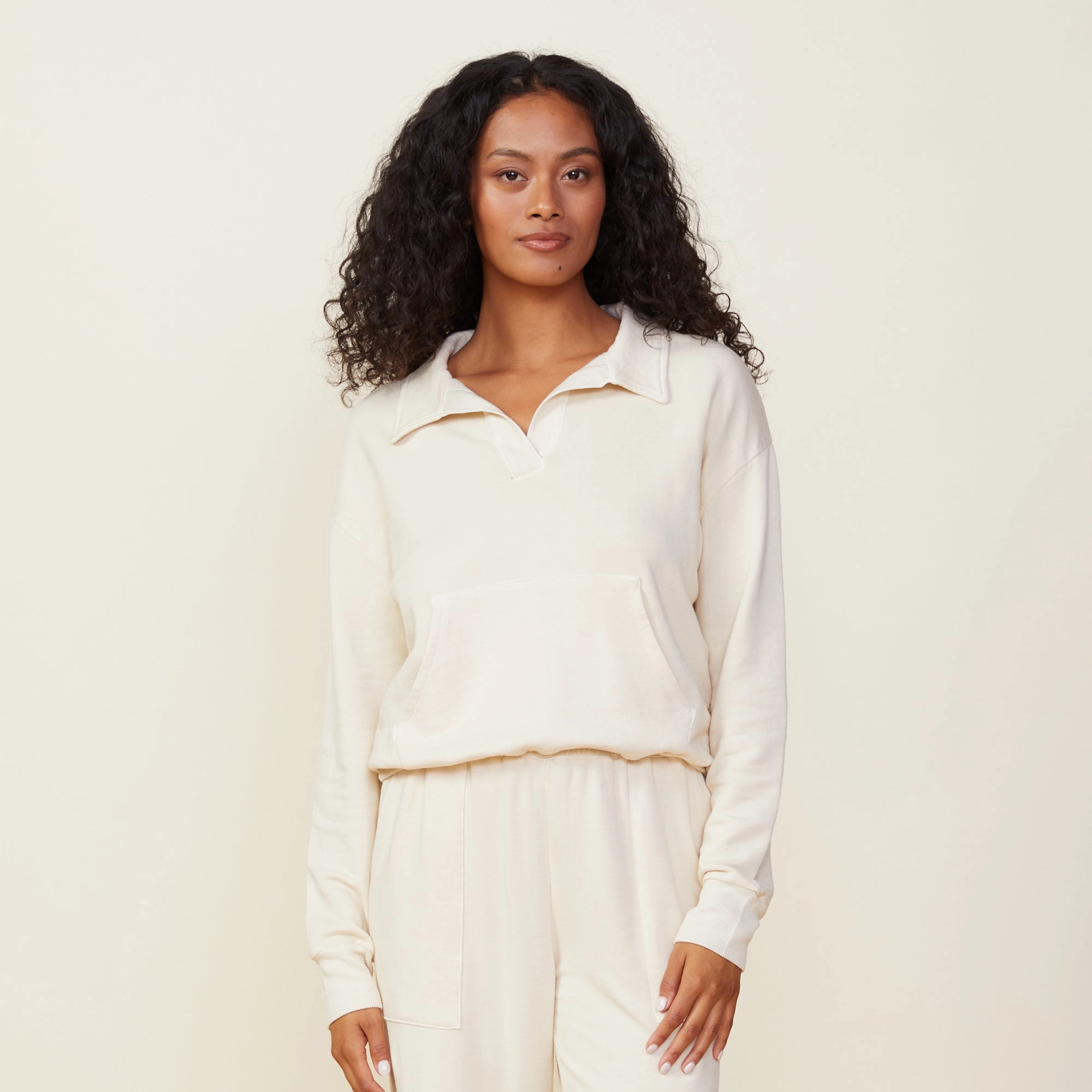 Mindful Fashion Refined Conference Supersoft Fleece Polo Sweatshirt