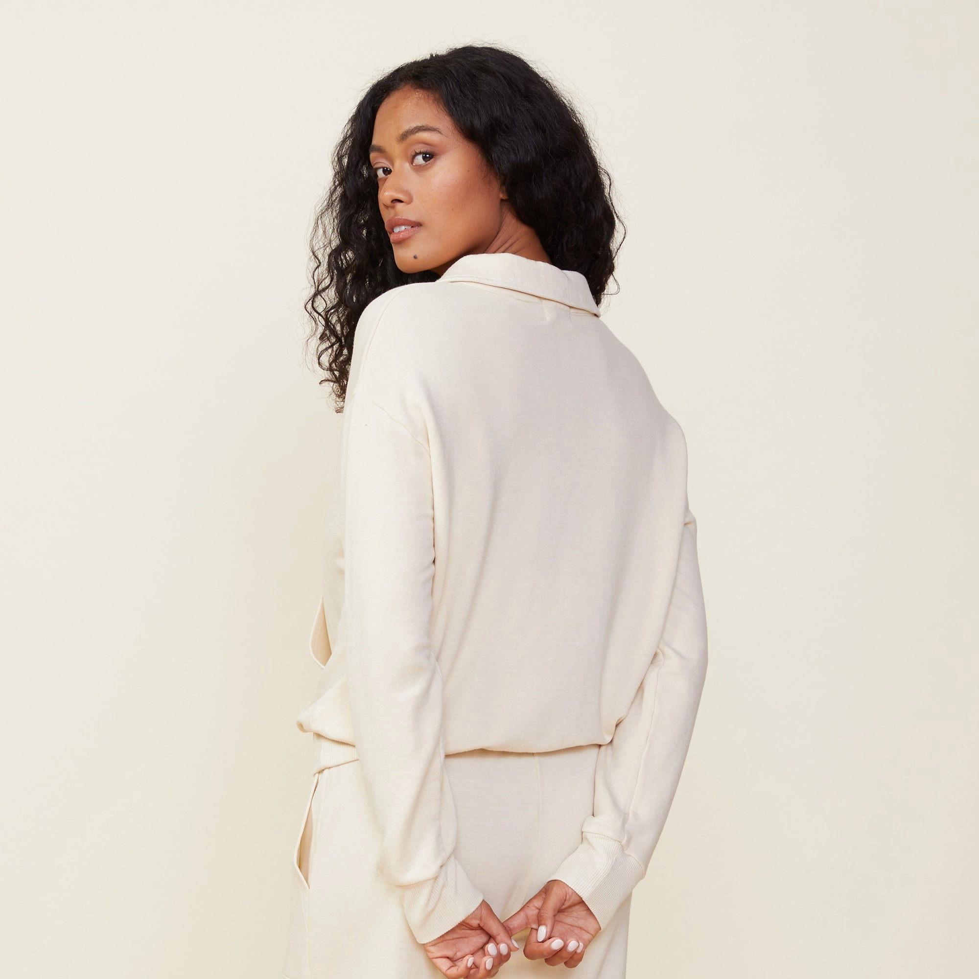 Supersoft Fleece Polo Sweatshirt Lightweight Style