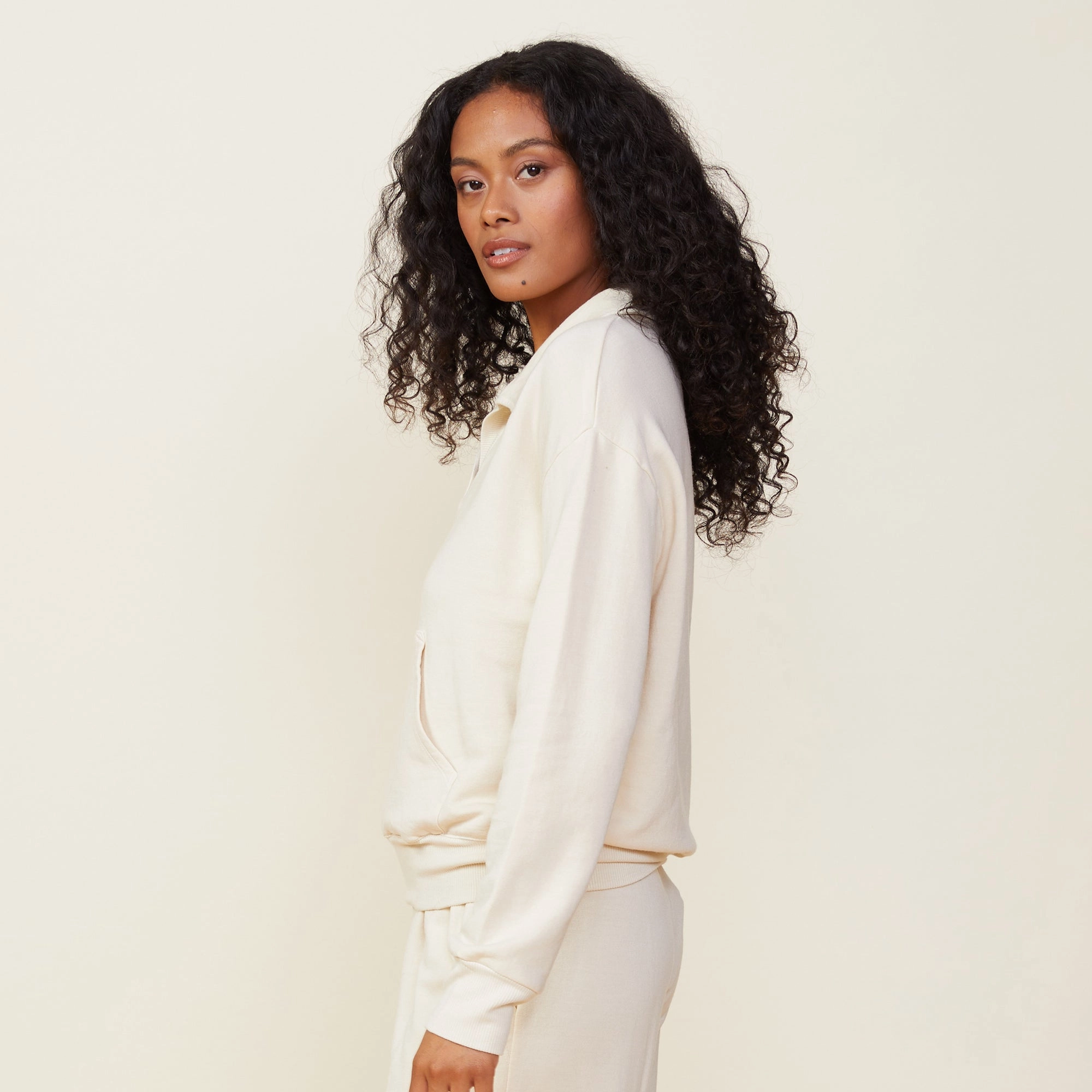 Supersoft Fleece Polo Sweatshirt Lightweight Style