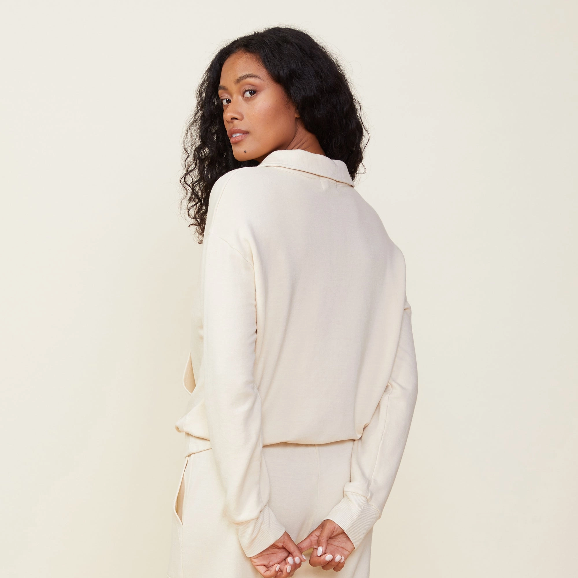 Supersoft Fleece Polo Sweatshirt Lightweight Style