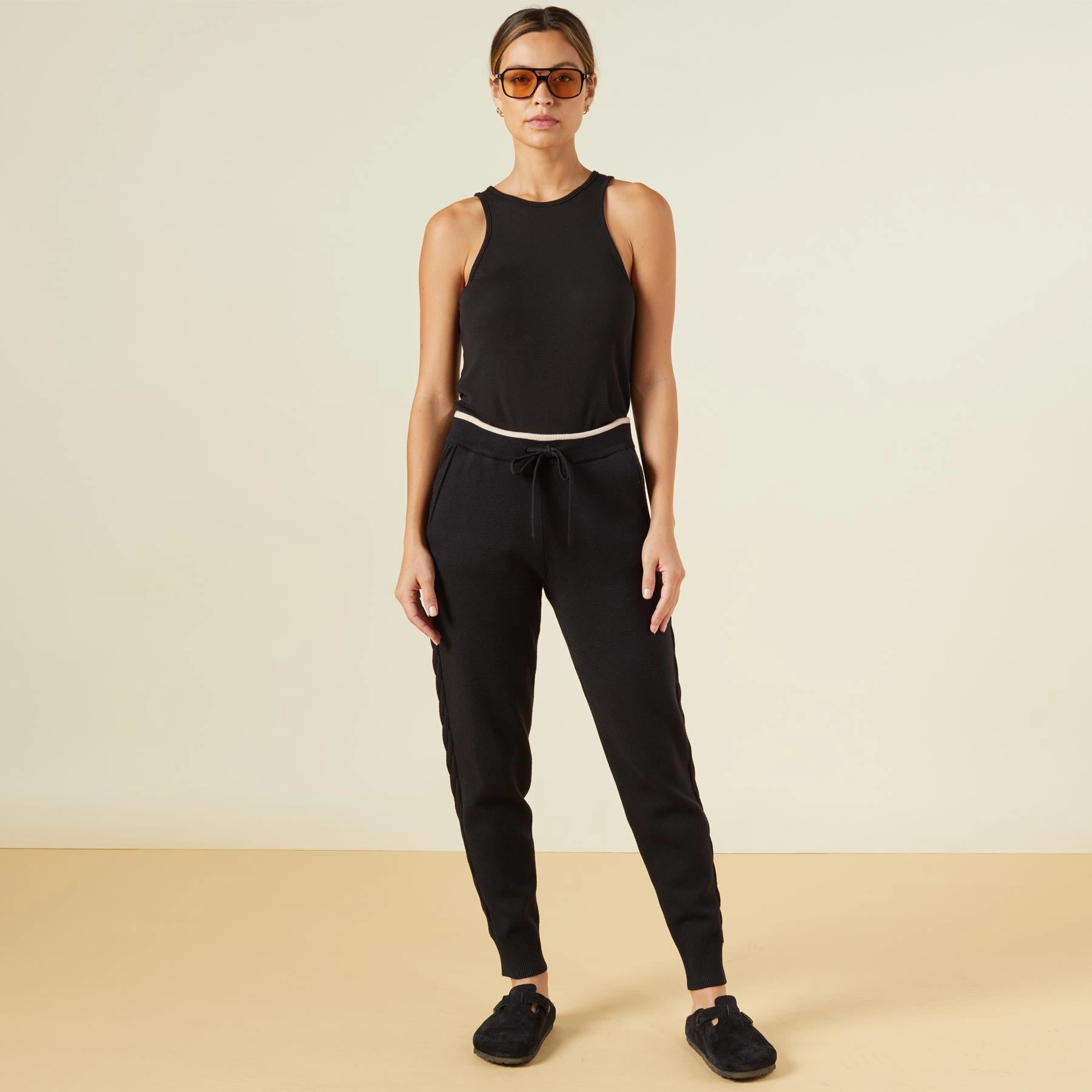 Supersoft Sweater Knit Color Block Sweats Breathable Comfort