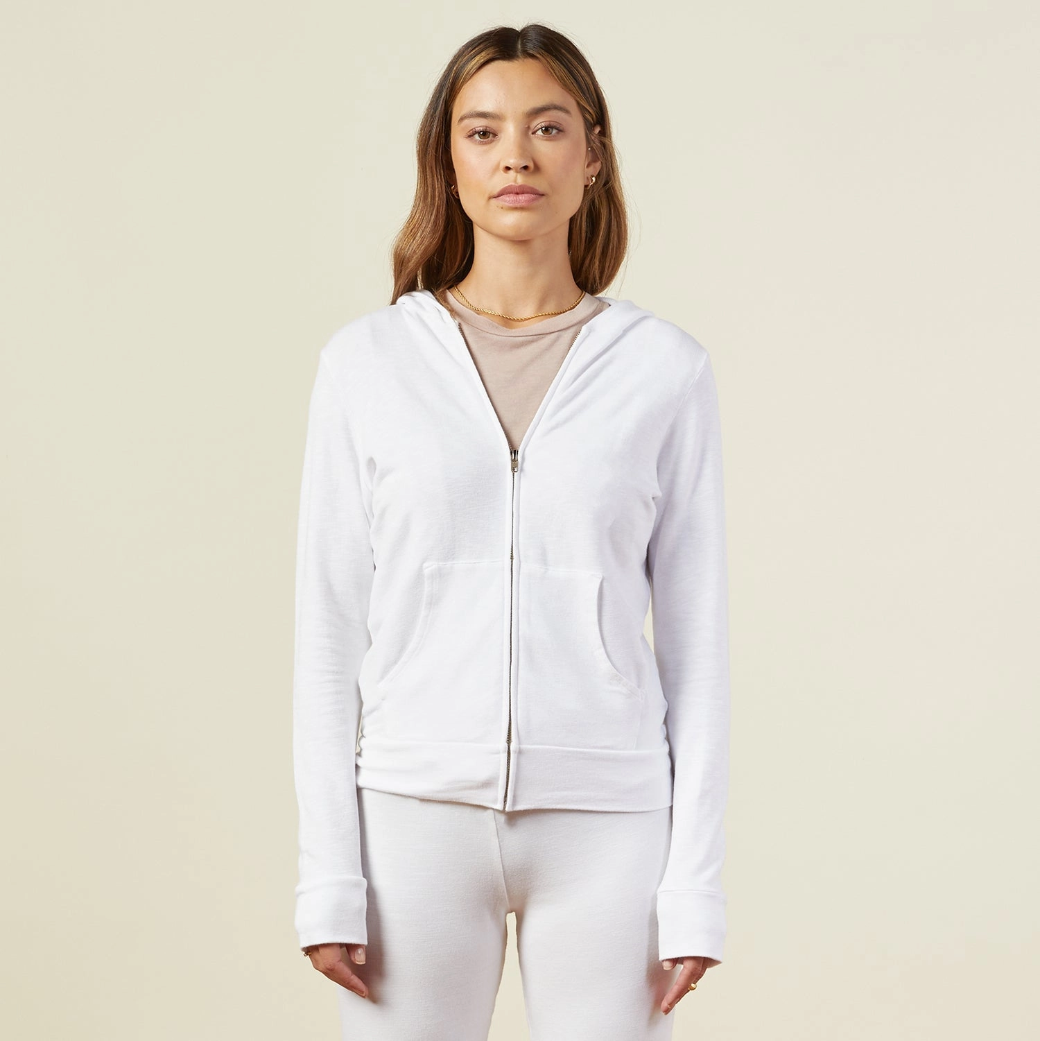 Supersoft Zip Up Hoody Cuff Detail Premium Weekend