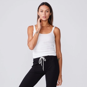 Classic layering vest Supimafine Rib Scoop Neck Tank