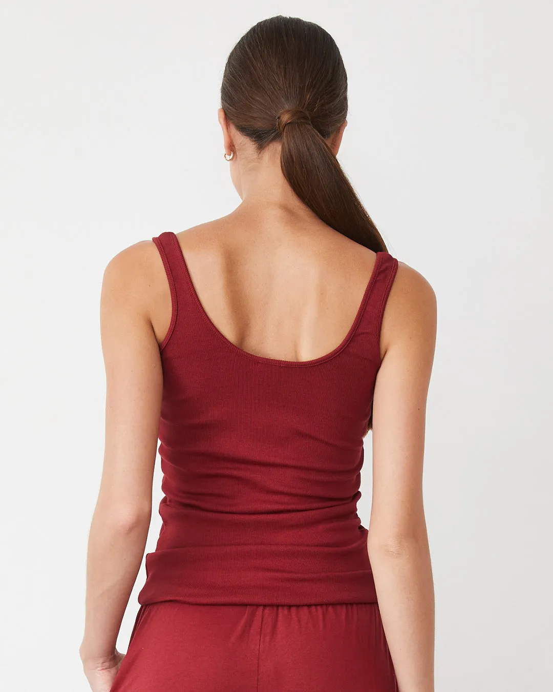 Supimaluxe Rib Scoop Neck Tank Stylish Design