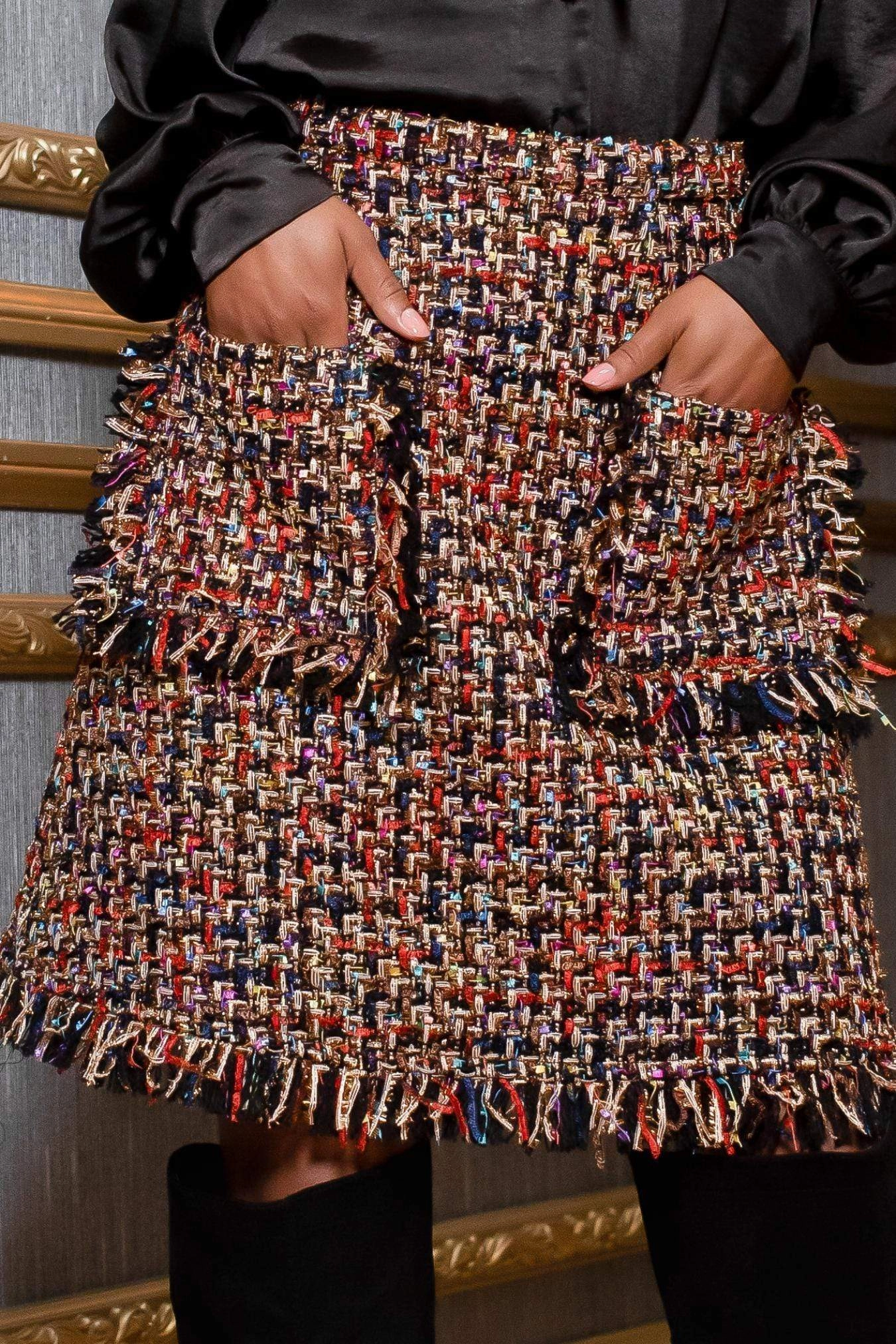 Sutton Skirt - Decadent Tweed Smart Finish