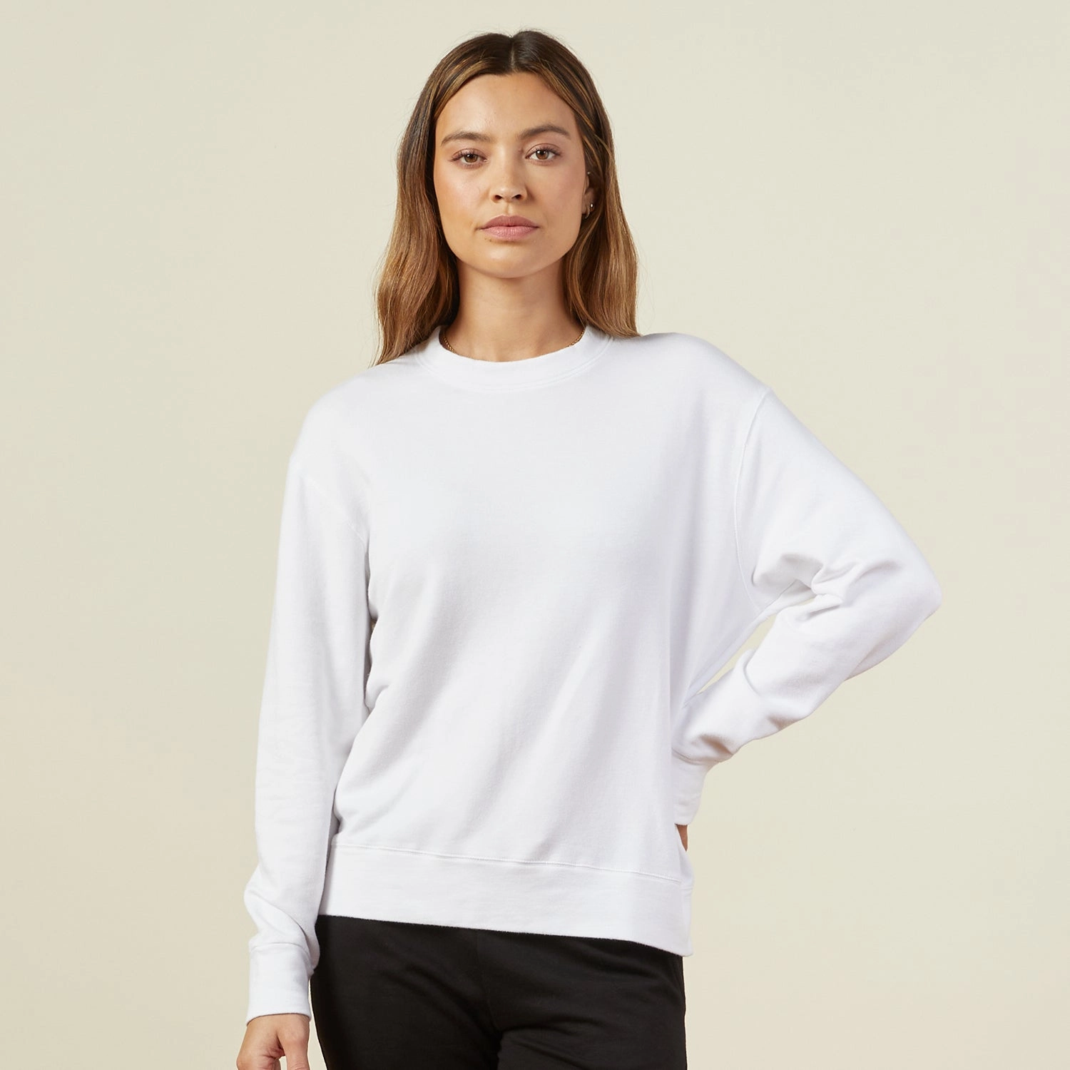 Tailored Essential Supersoft Fleece Boyfriend Sweatshirt