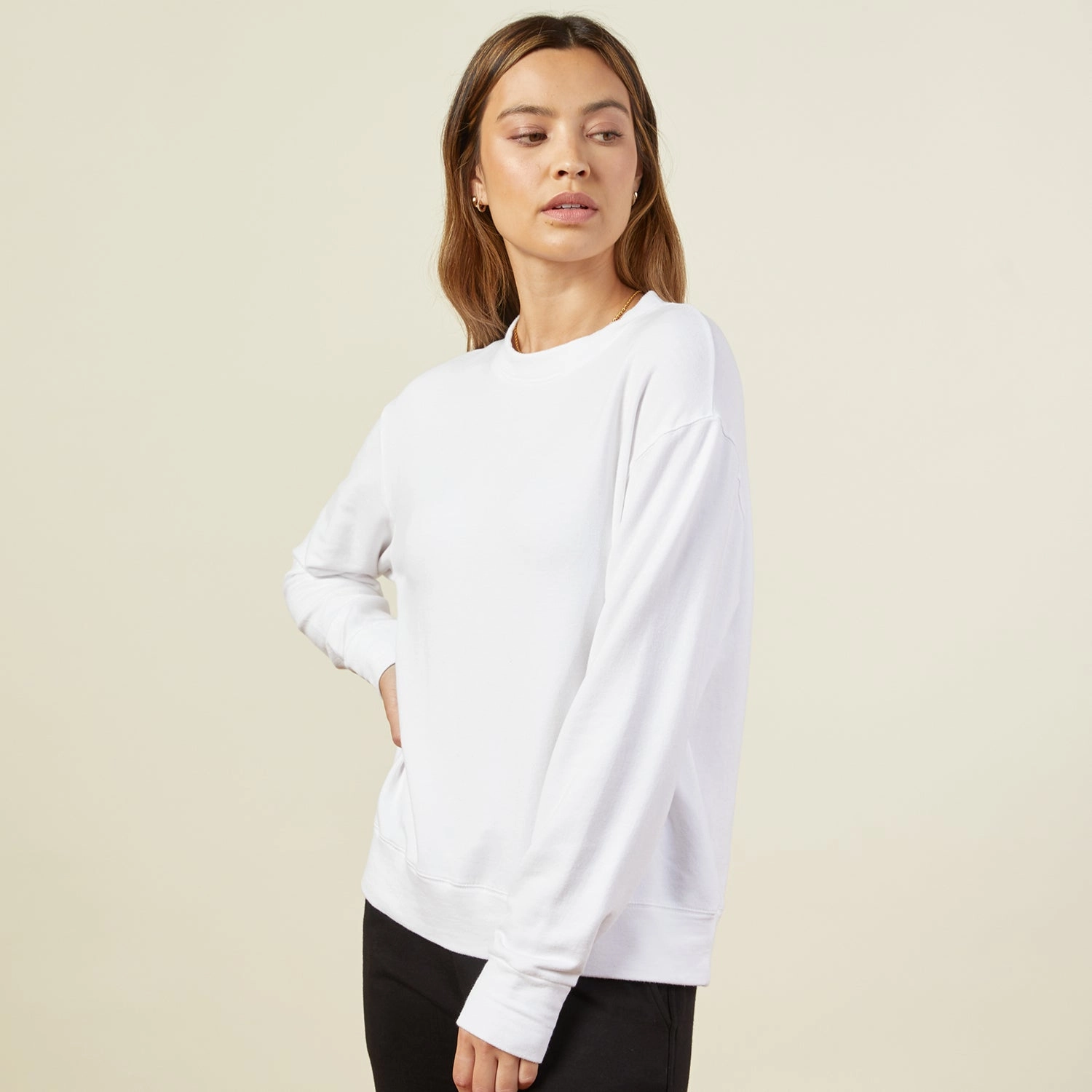 Tailored Essential Supersoft Fleece Boyfriend Sweatshirt