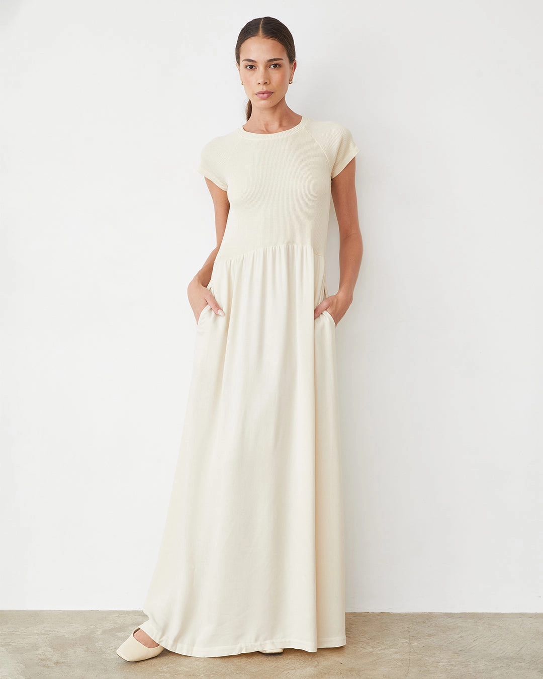 Mix Media Maxi Dress Evening Dinner