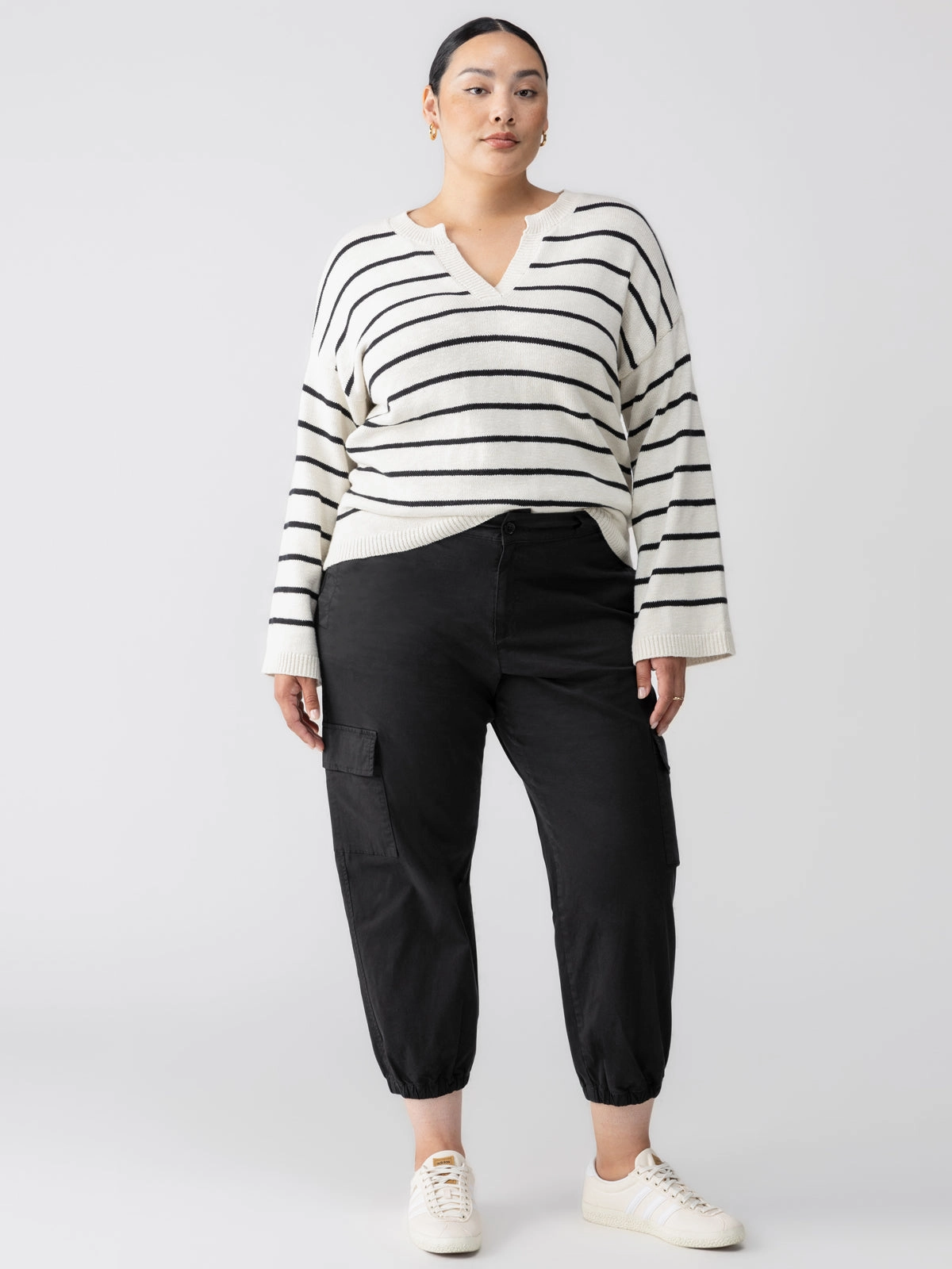 Take Over Jogger Mid-Rise Pant Black Extended Sizing Relaxed Comfort