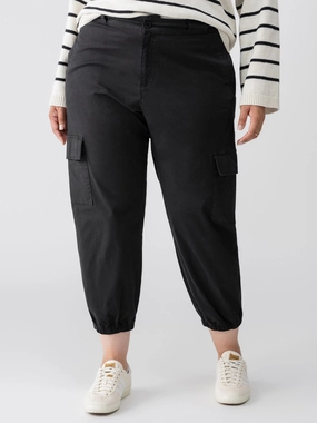 Take Over Jogger Mid-Rise Pant Black Extended Sizing Sustainable Fabric Professional Wear