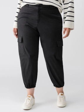 Take Over Jogger Mid-Rise Pant Black Extended Sizing Soft Stretch Flared hem