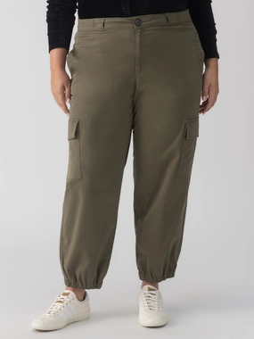 Active Wear Relaxed Waist Take Over Jogger Mid-Rise Pant Kalamata Extended Sizing