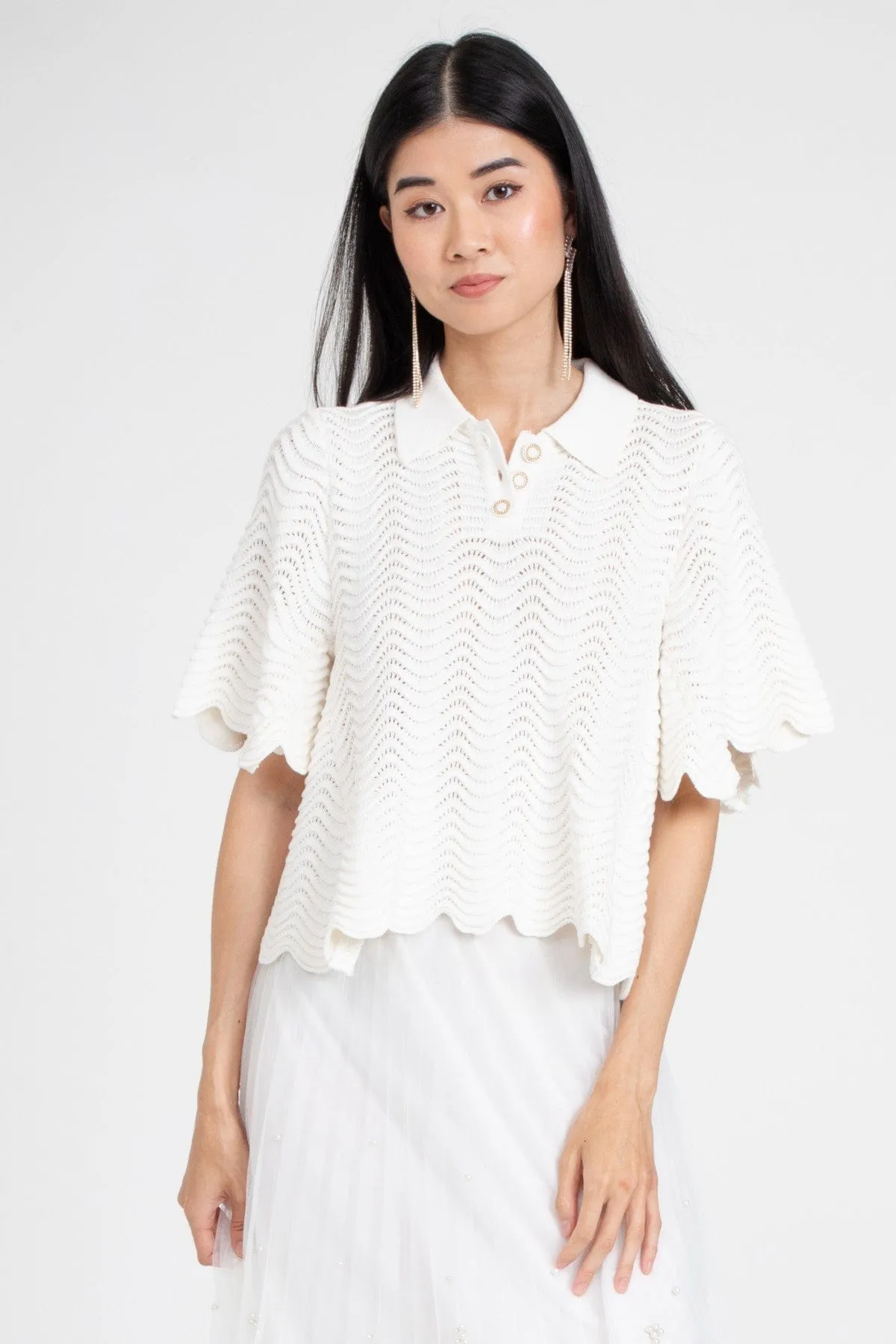 Tassel Hem Peter Pan Sweater Combo Dress