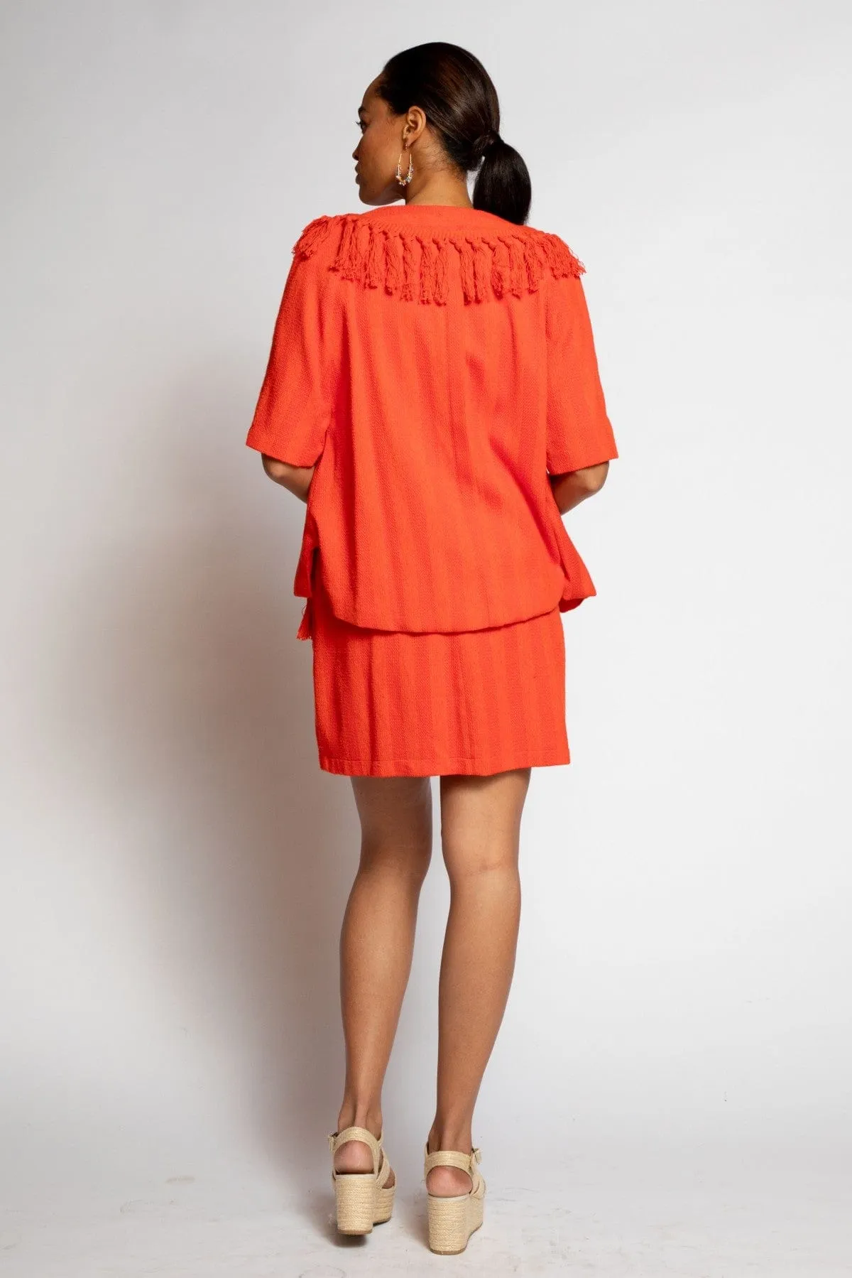 Tassel Jacket - Tangerine carnival fun