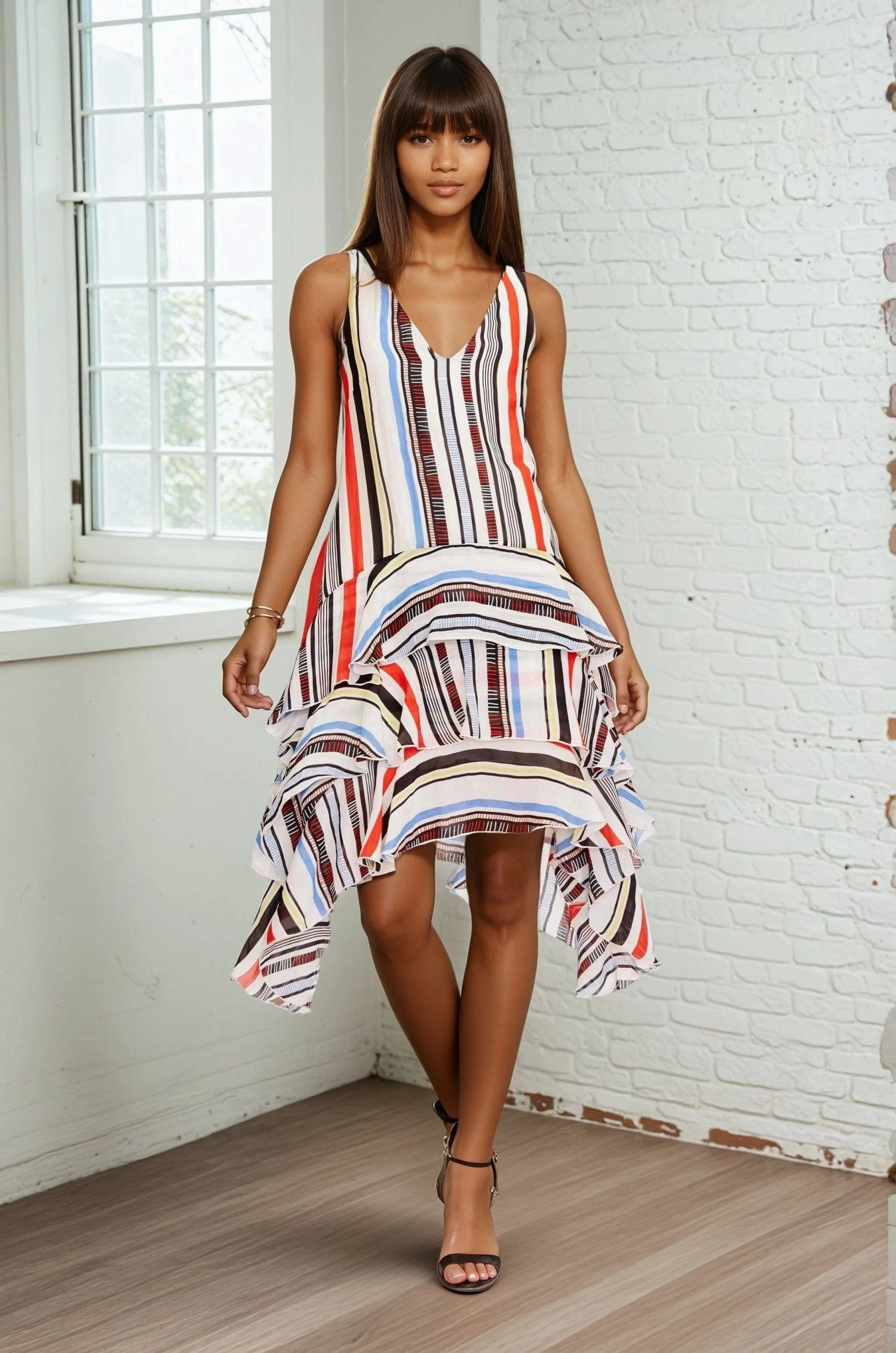 Tavin Dress - Pickering Stripe Trendy Fit