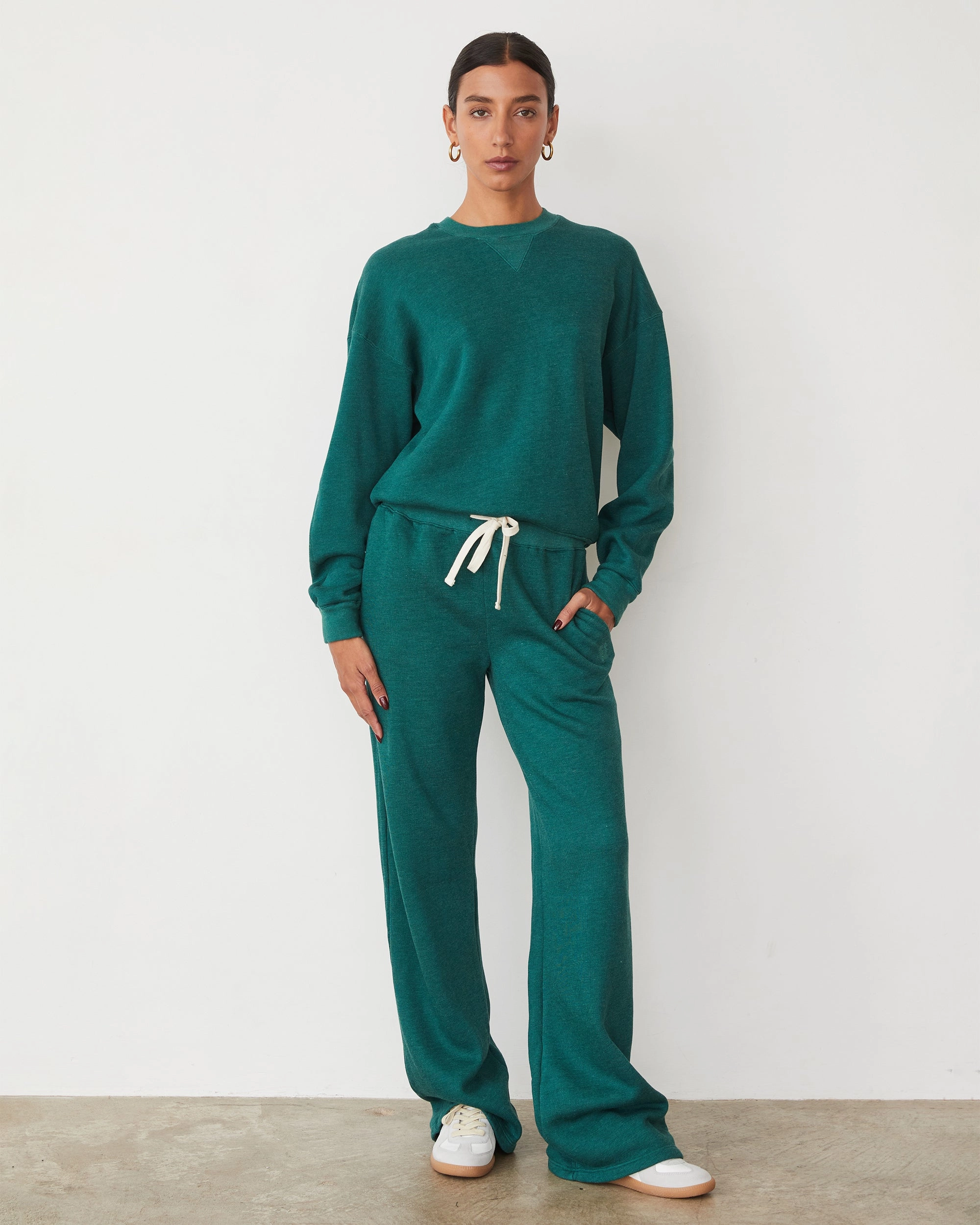 Teddy Fleece Oversized Straight Leg Sweat Capri