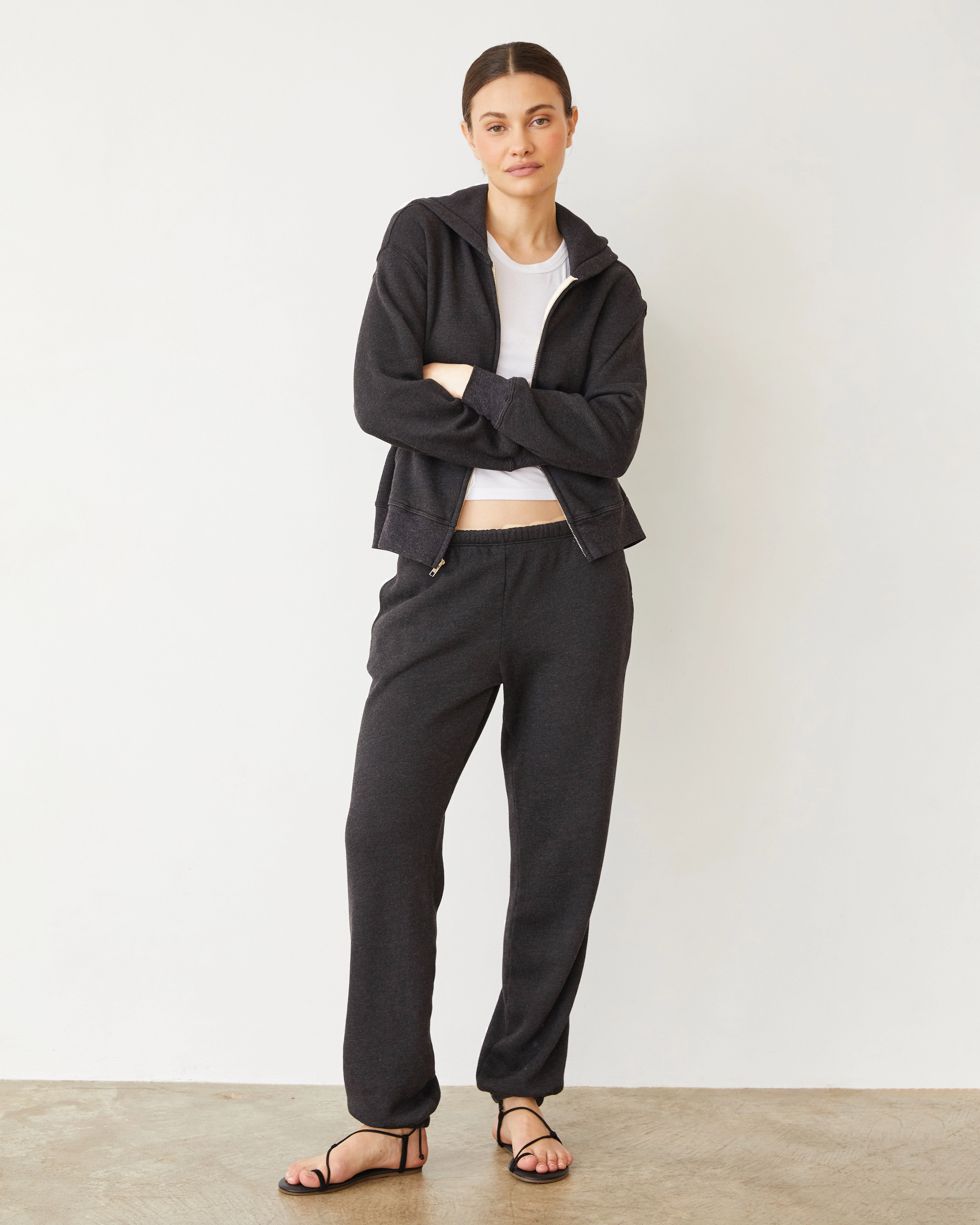 Teddy Fleece Relaxed Zip Up Hoody Street Essential