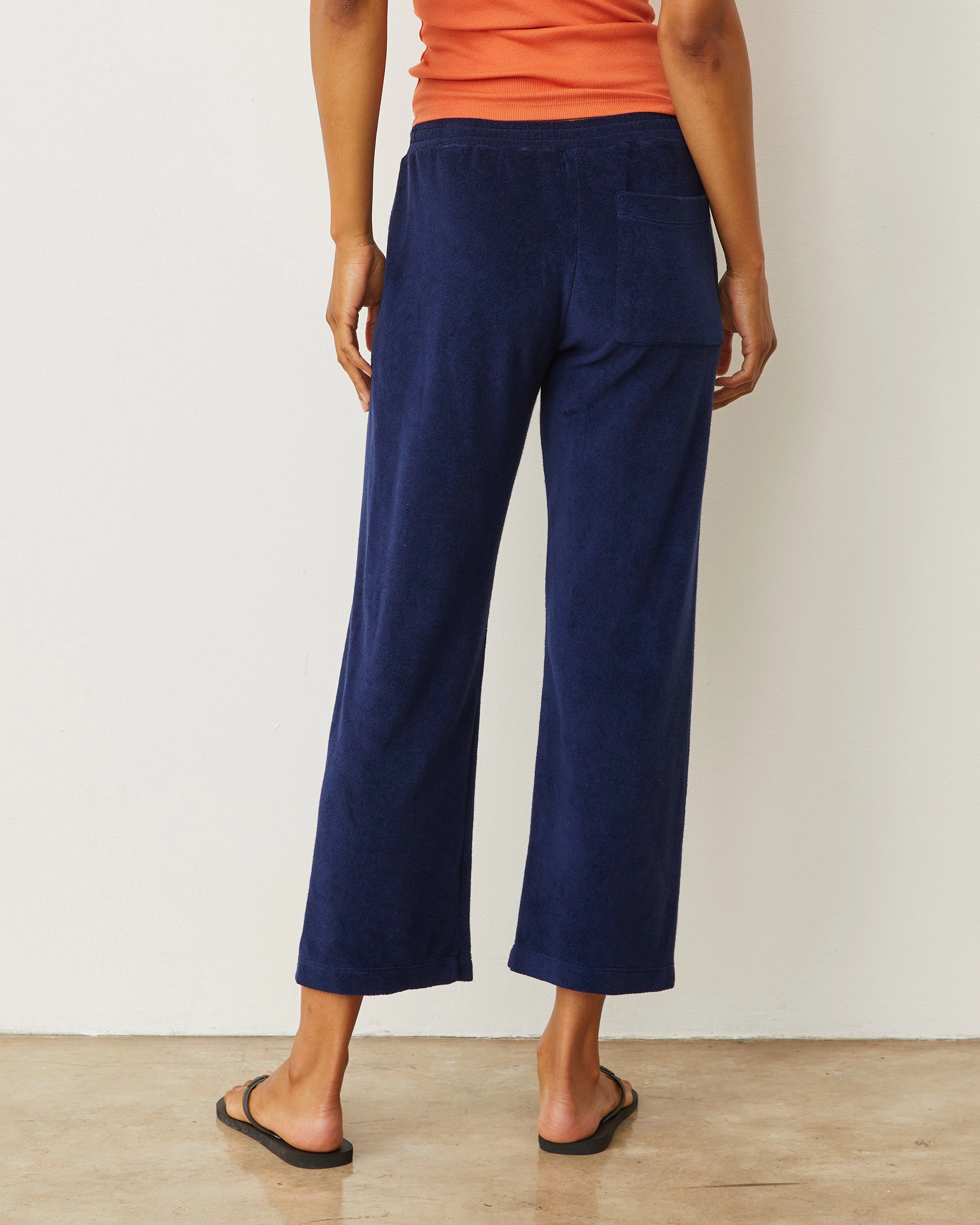 Terry Cloth Crop Pant Elegant Styles