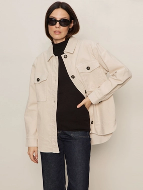 The Corduroy Shacket Mother Of Pearl Monochrome Look