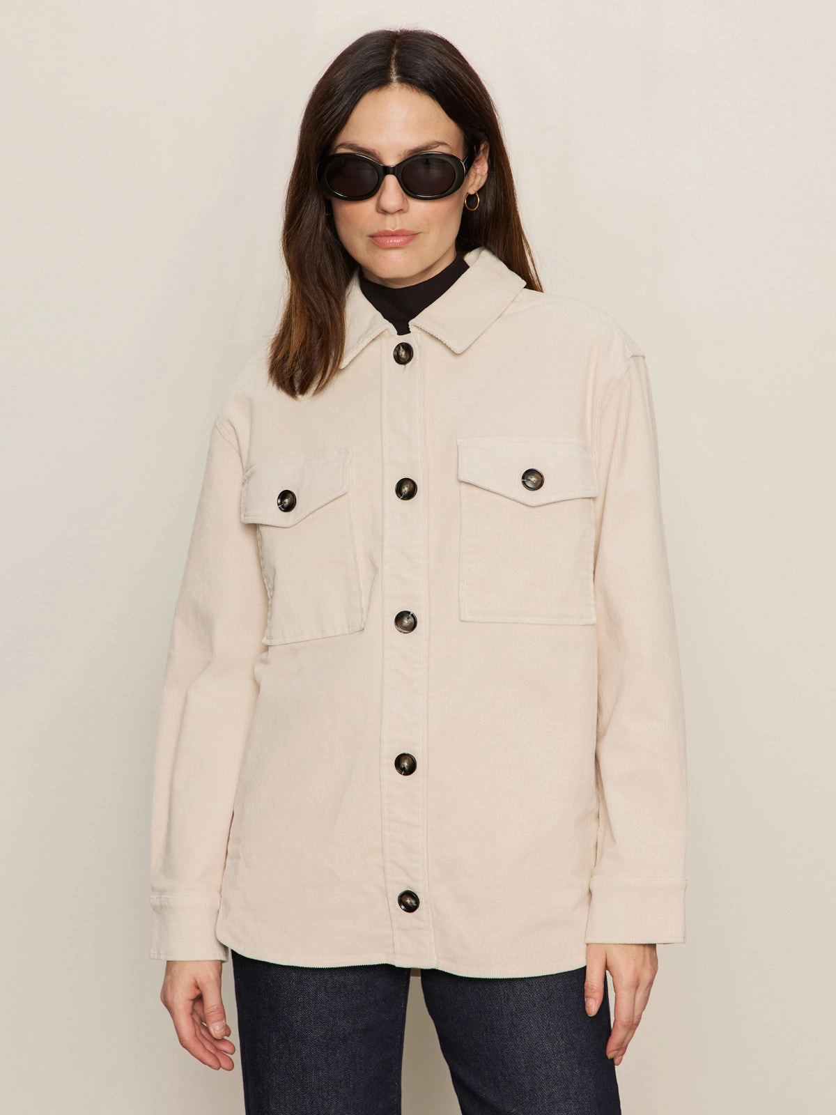 The Corduroy Shacket Mother Of Pearl Winter Draping