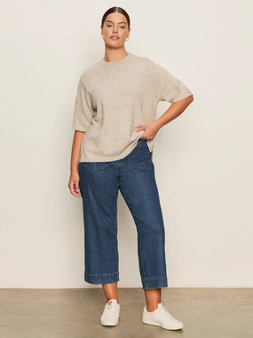 The Marine Jean Aspen Extended Sizing striped element