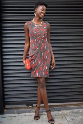 Eva Franco Dress Thia Mini Dress - Lipstick PRE-ORDER